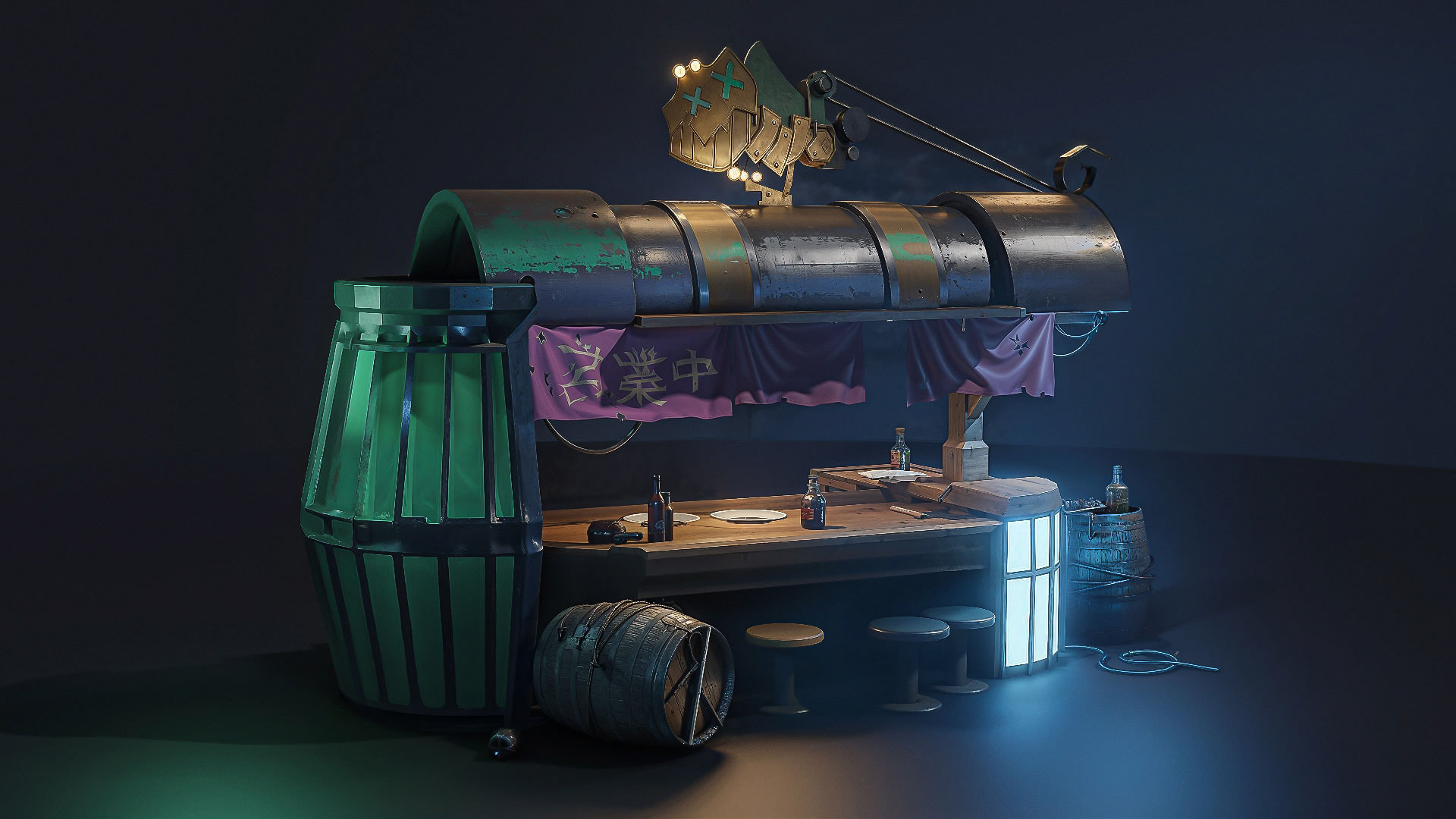 Market Stalls Concept Art