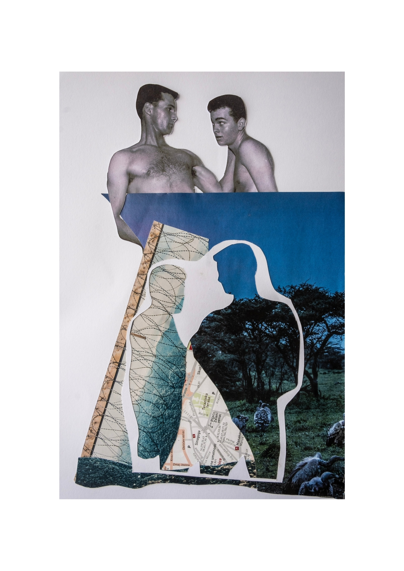 In My Dreams, I Erase the Borders Around My Desire, Collage