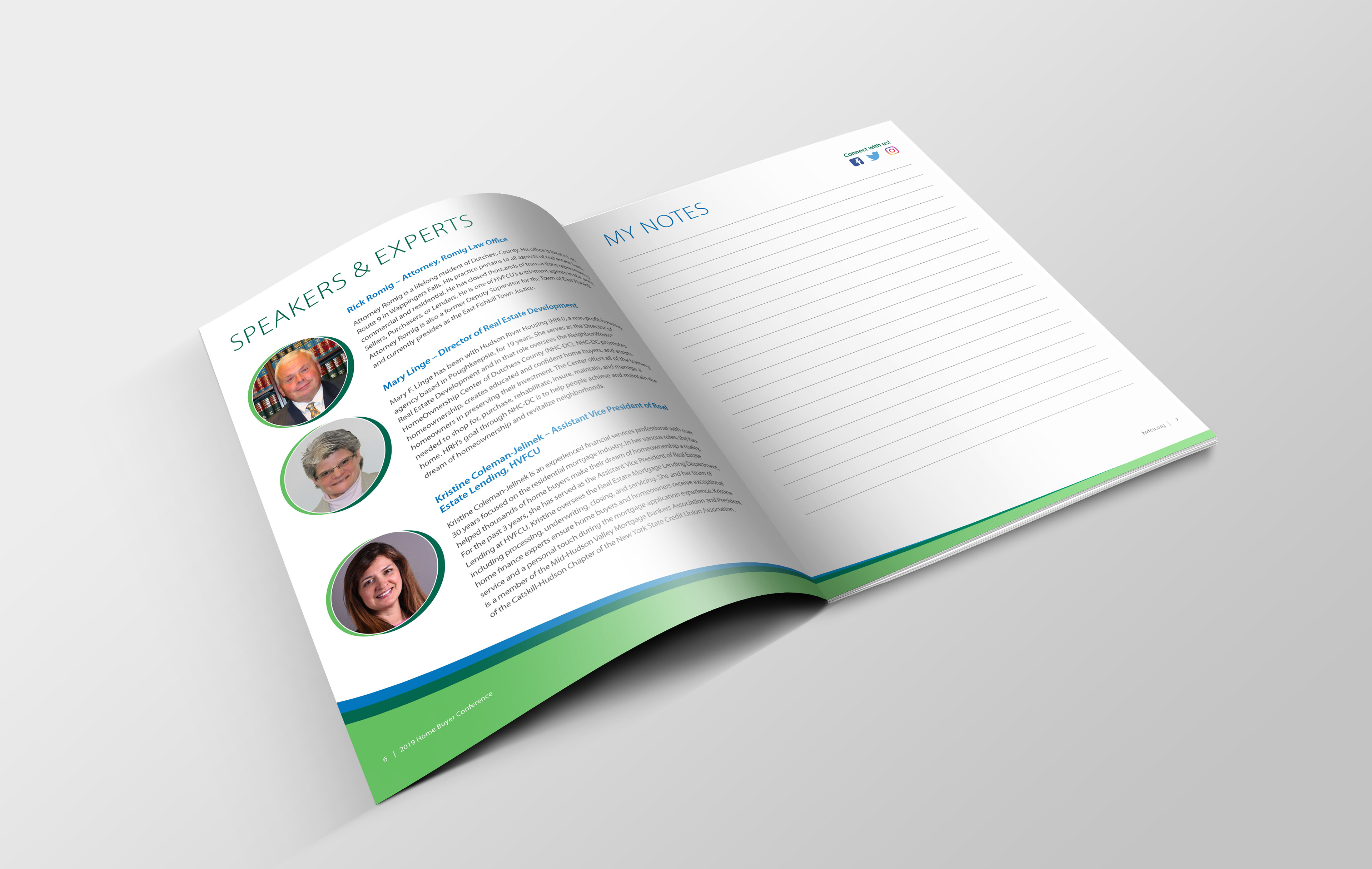 Speakers & note pages
