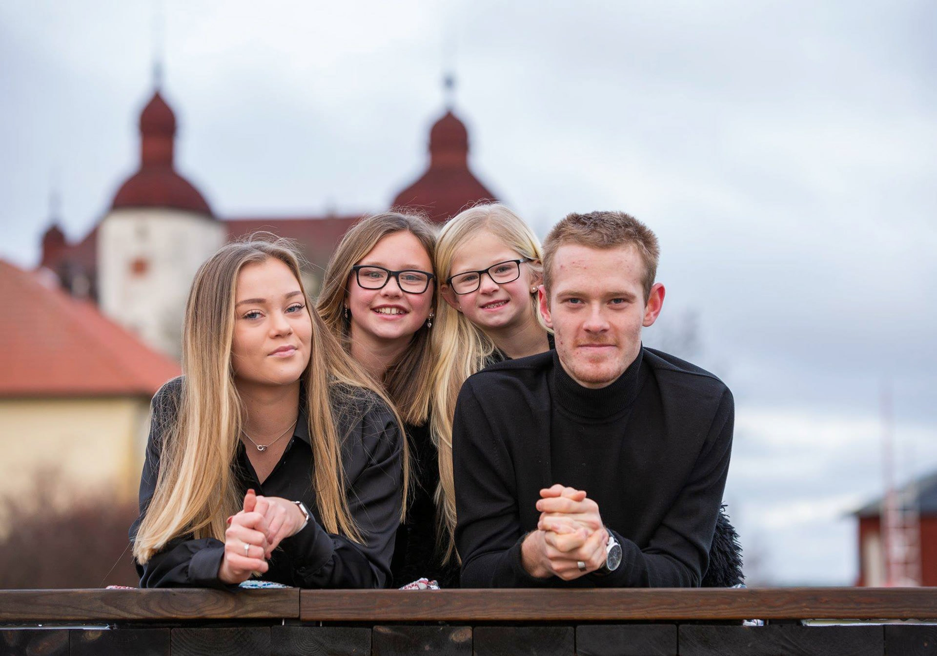En familj på fyra personer