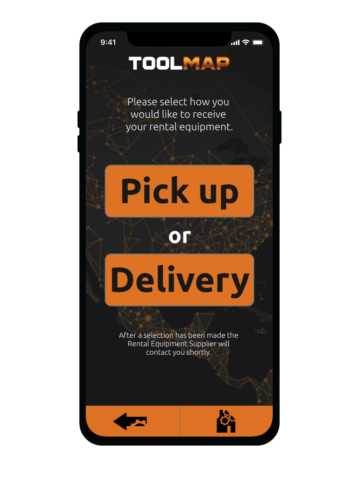 Payment transactions are not directly handled by ToolMap. All information provided through “Proıle” will be shared with the local rental company of the selected equipment.