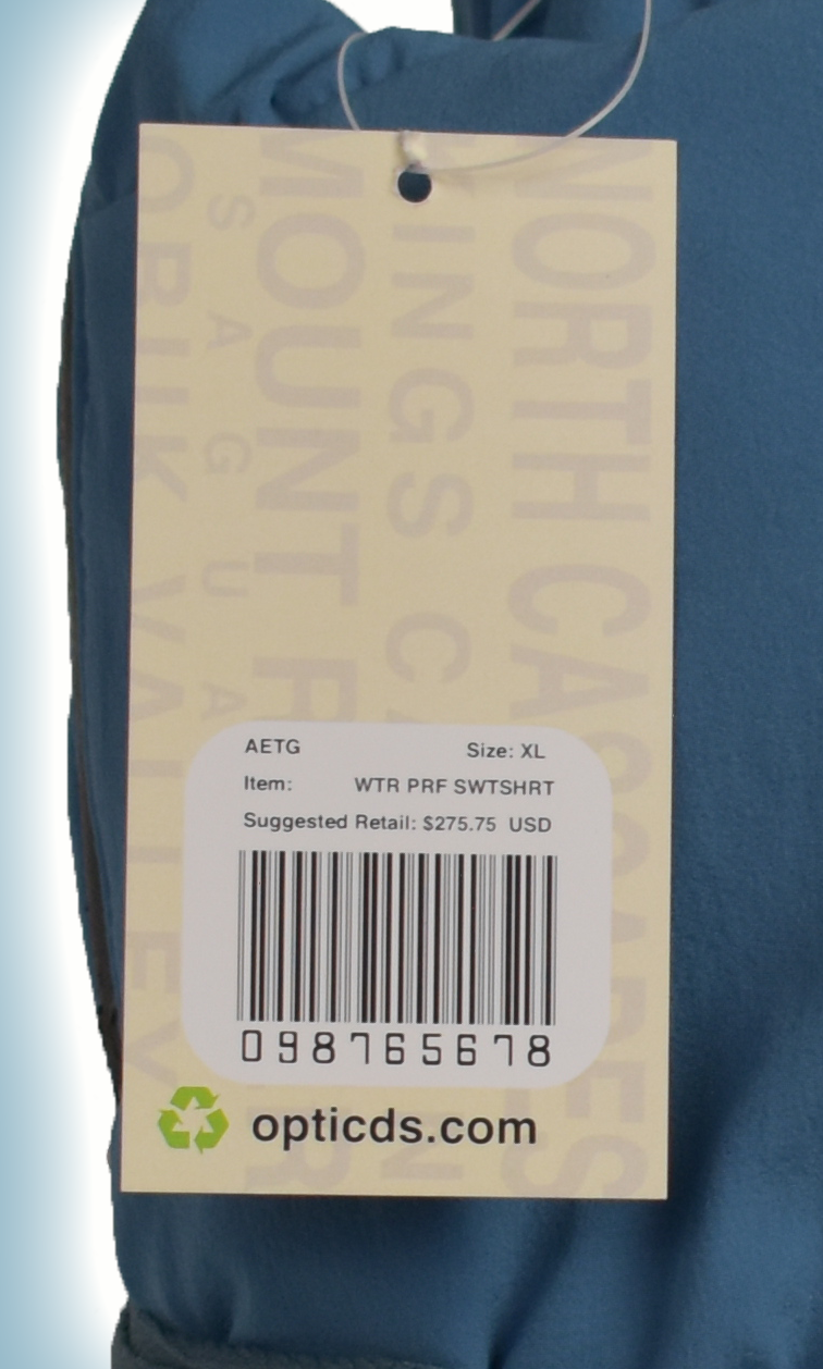 Hang-Tag *Back* Designed to resemble the inside of the box; Using typography as back ground are the names of the United States’ National Parks. The tag also includes the website where I intend on selling the final product opticds.com.