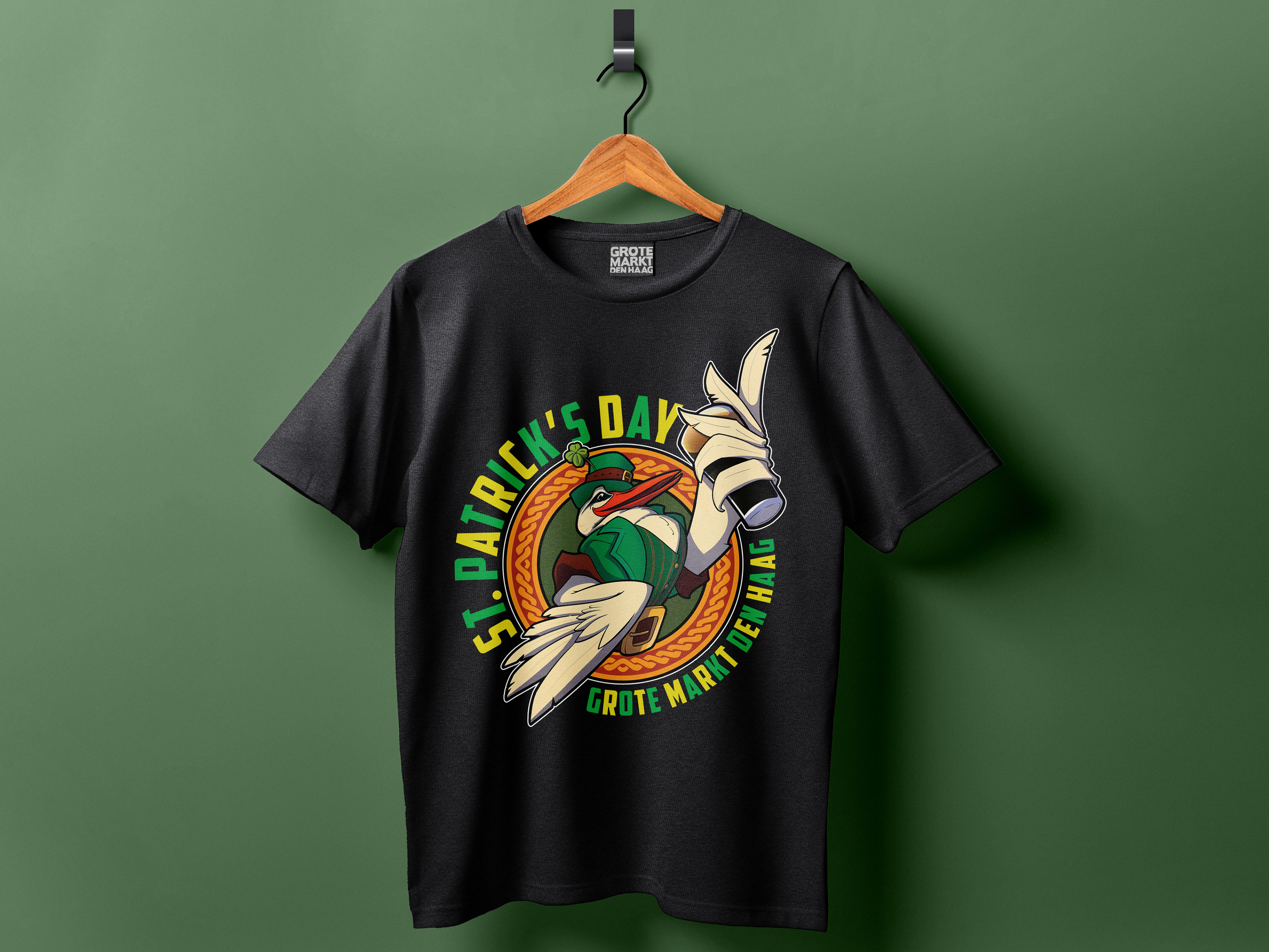 Mixed up a local mascot and St.Patrick's Day for the festival crew.