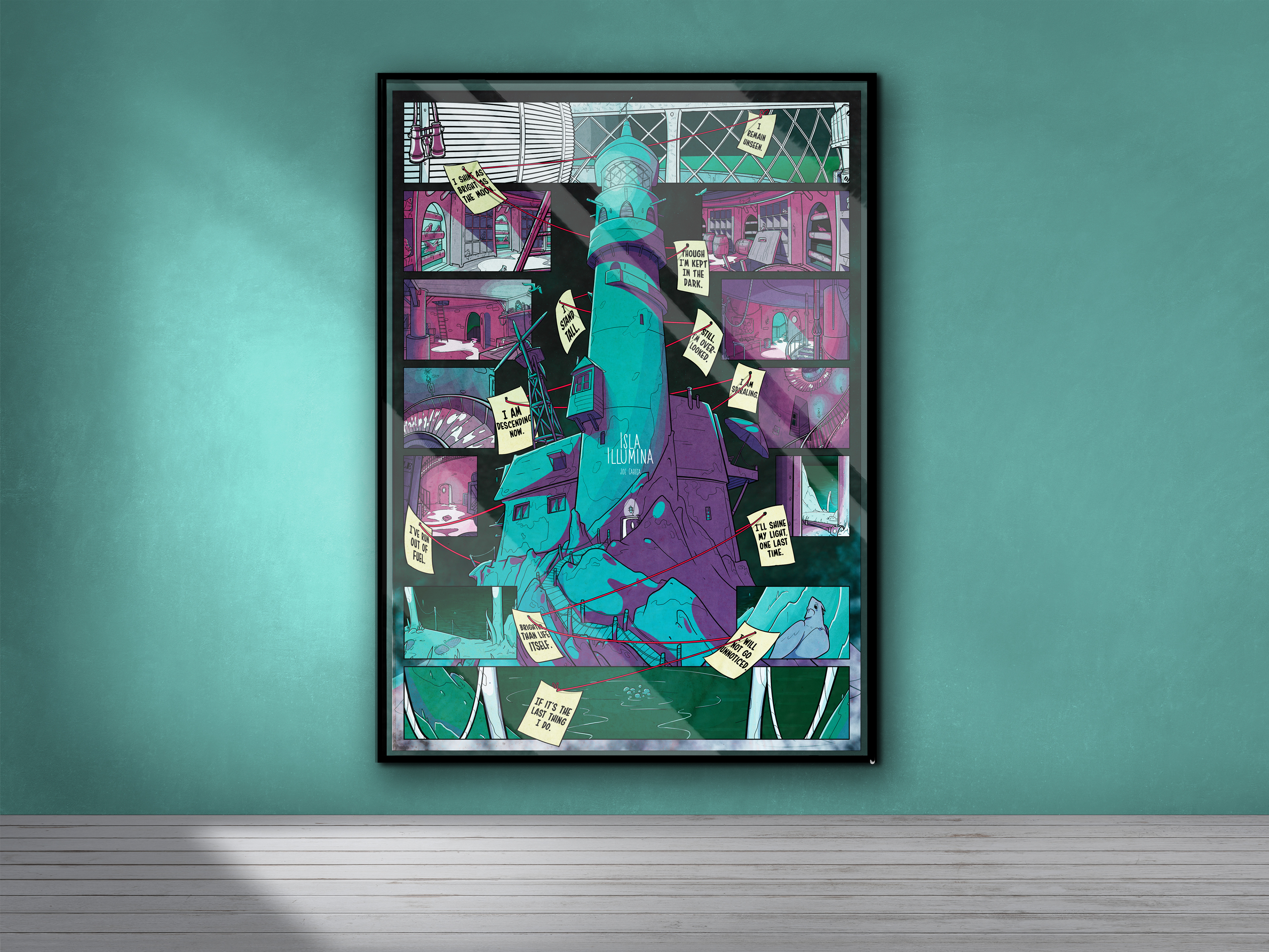 A single page comicbook story I made for a contest. Printed on A2 format.