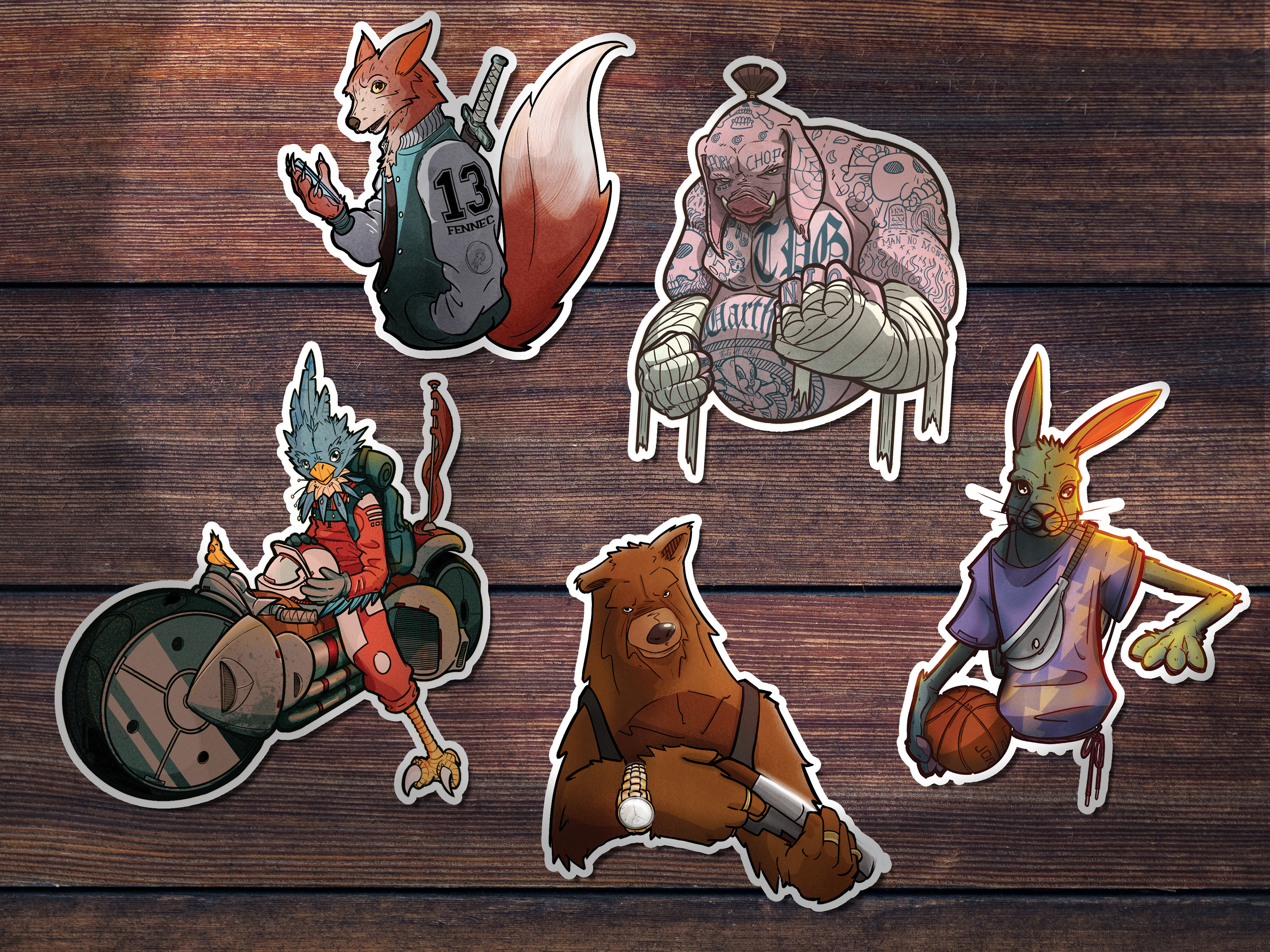This collection of stickers I've dubbed; Beast Coast and is just one among quite a few stickerpacks I've been making.