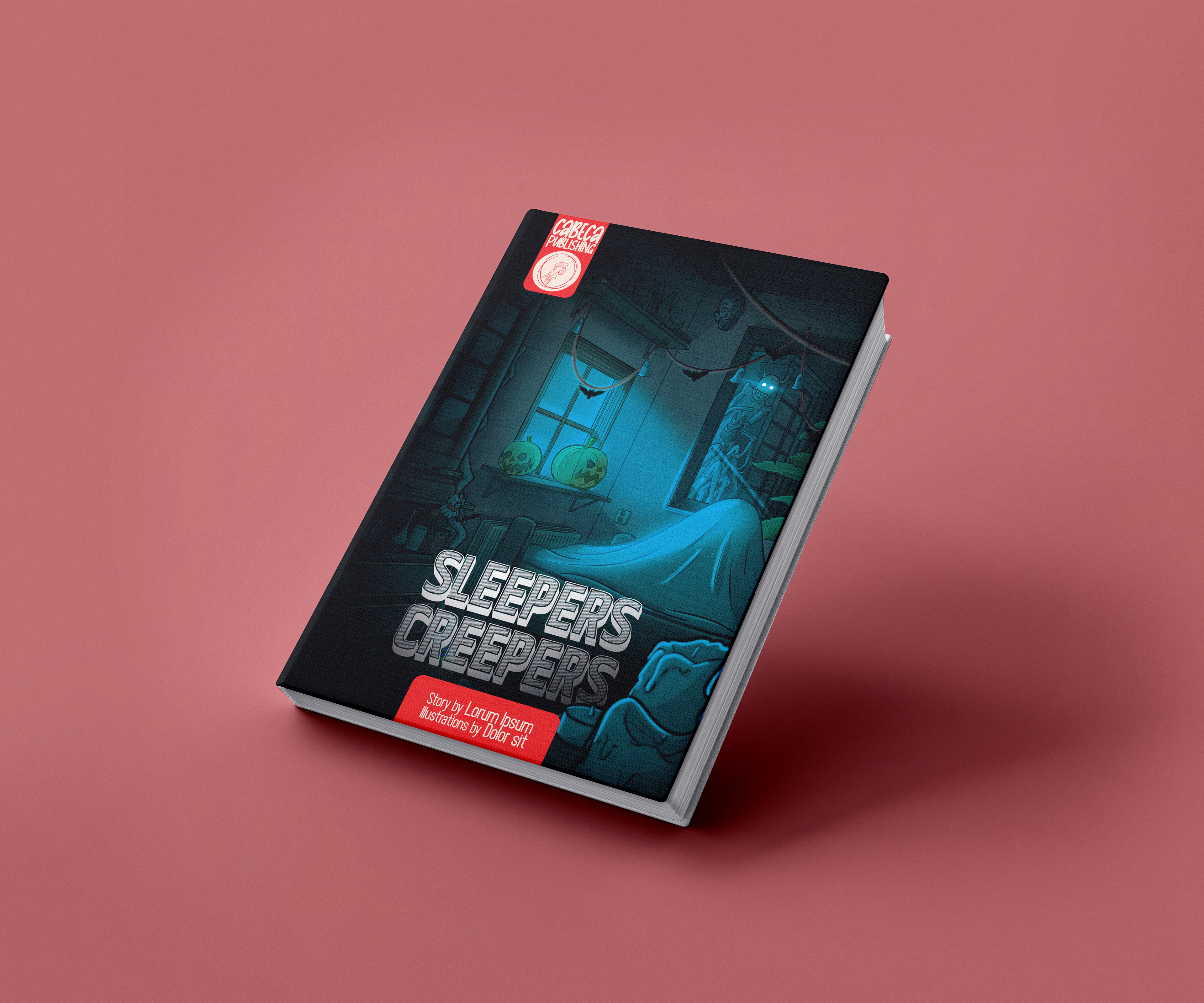 A book cover design for a hypothetical, spooky, childrens/teens novel.