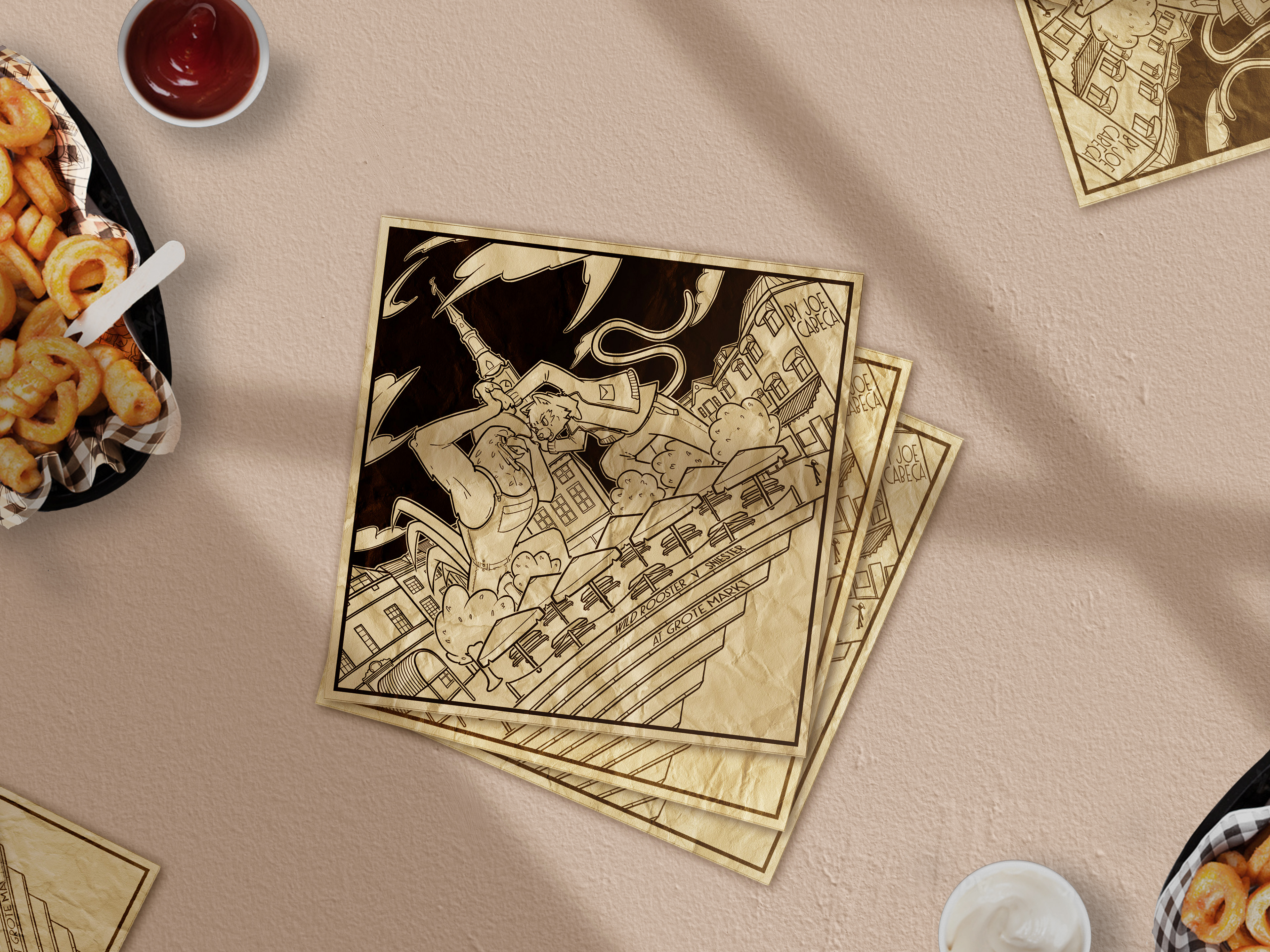 Fat free snack-paper for a group of restaurants