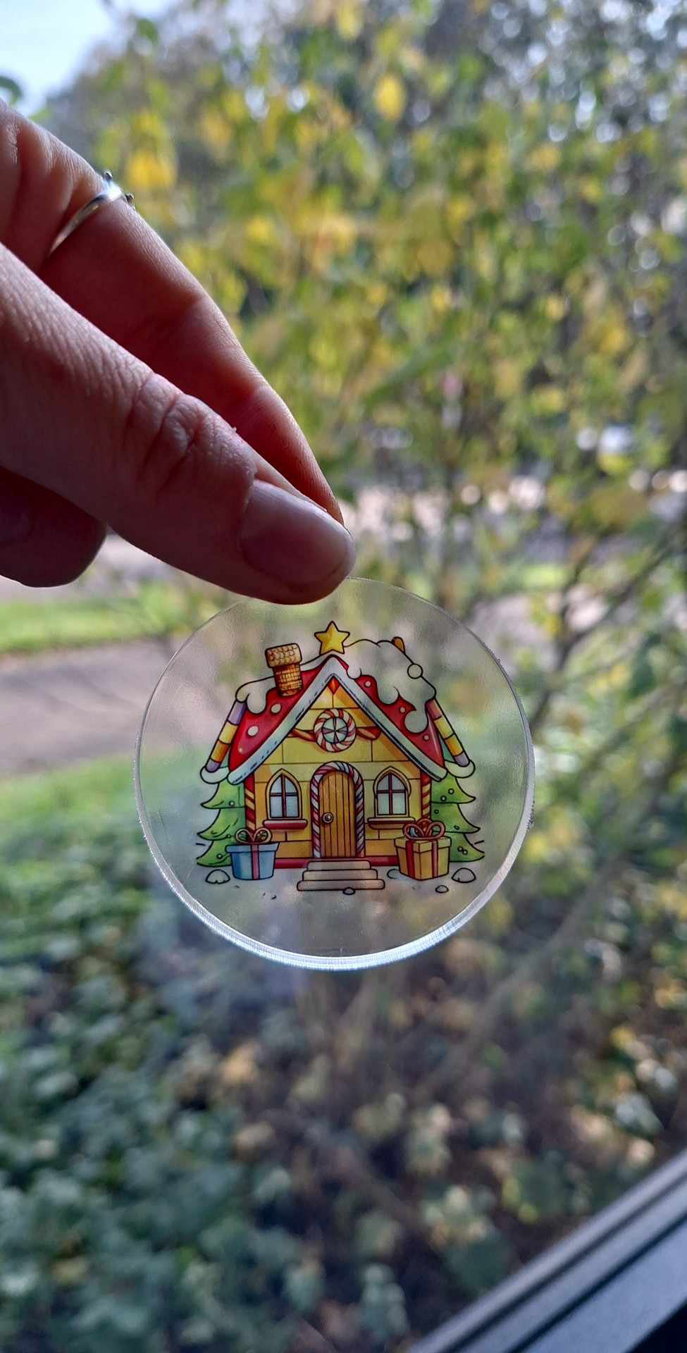 Boule de Noël  en plexi avec image sublimée 
