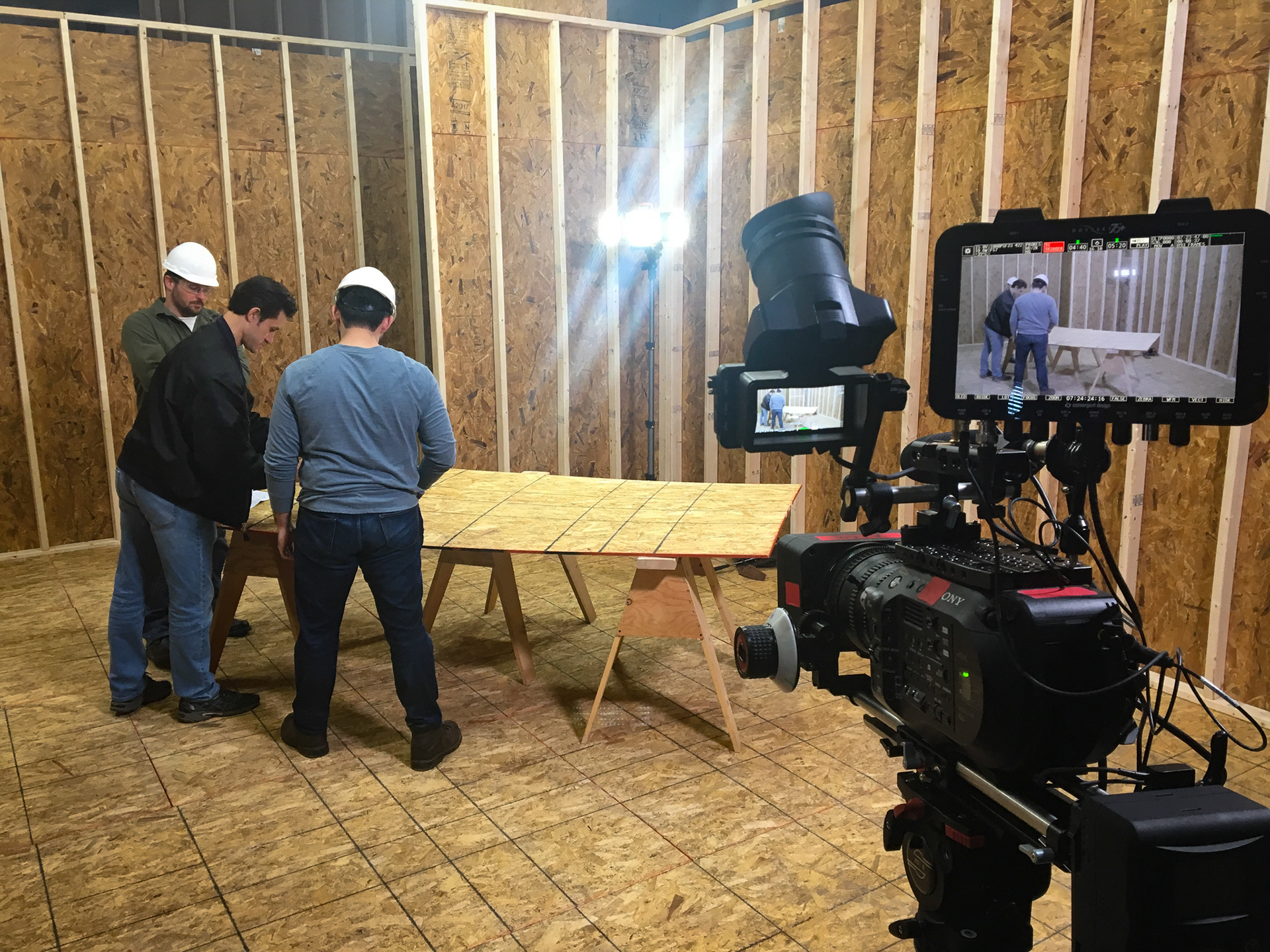 WORKING AT TTi STUDIOS FOR A HOME CONSTRUCTION SHOOT