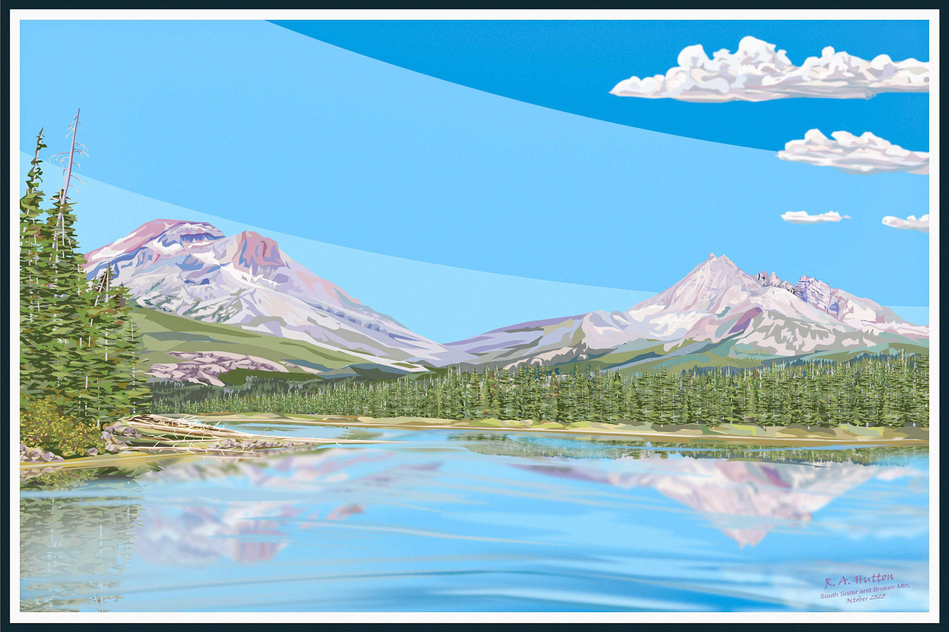 South Sister and Broken Top, East of Bend Oregon