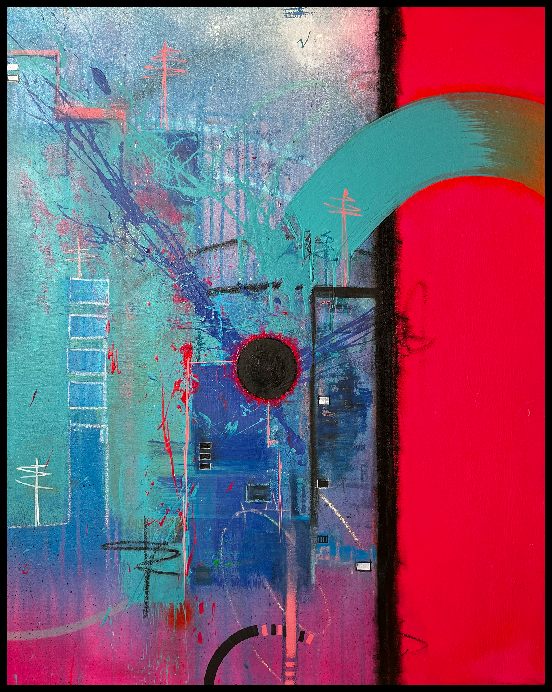 Frequency Battle | £250 | 32”x40” | Mixed Media