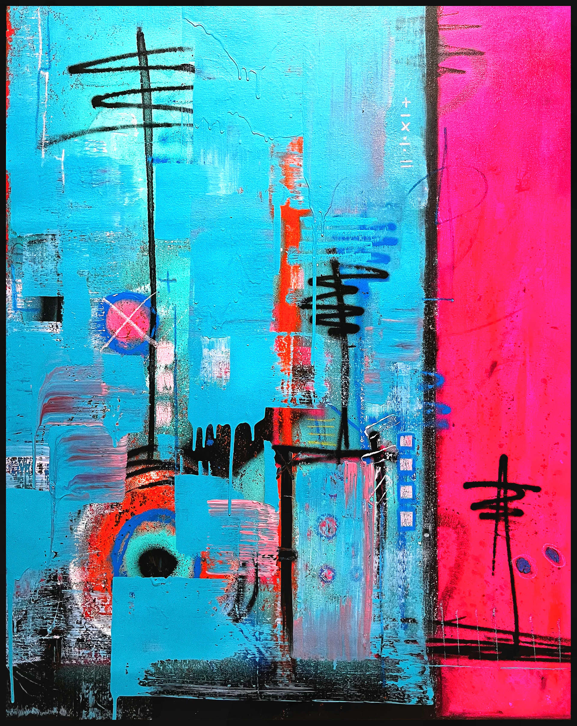 Signal Static | £250 | 32”x40” | Mixed Media