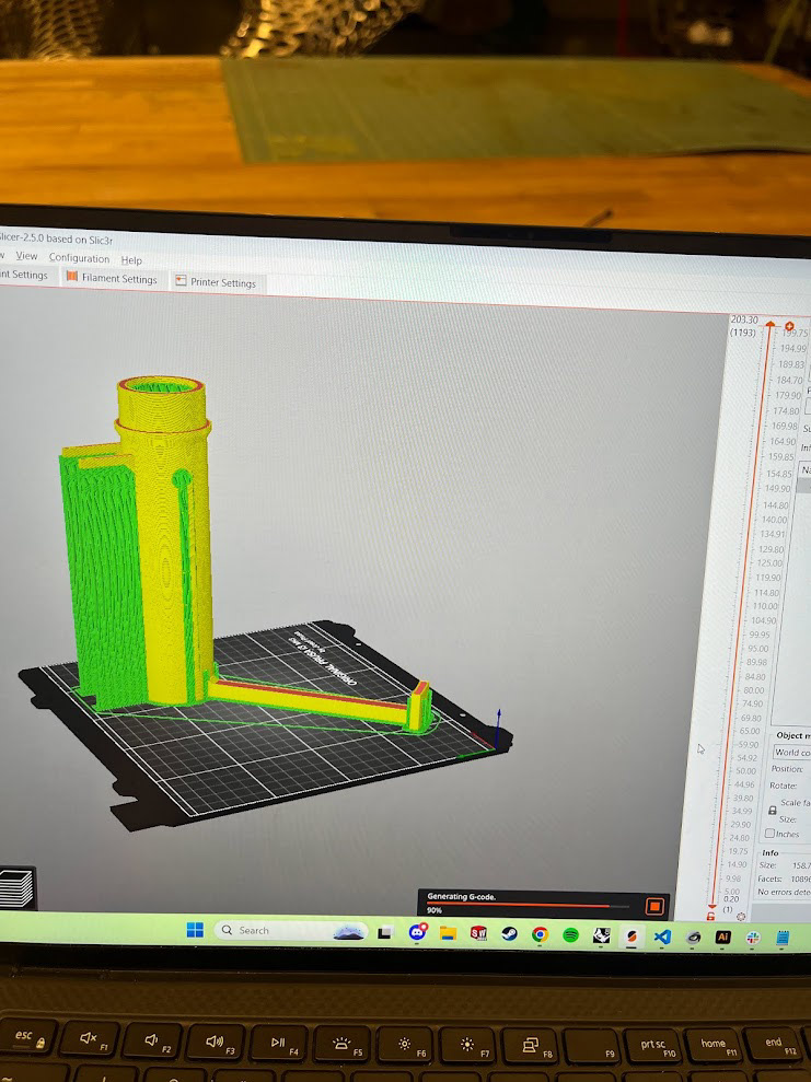 CAD of the inner 3D-printed mount