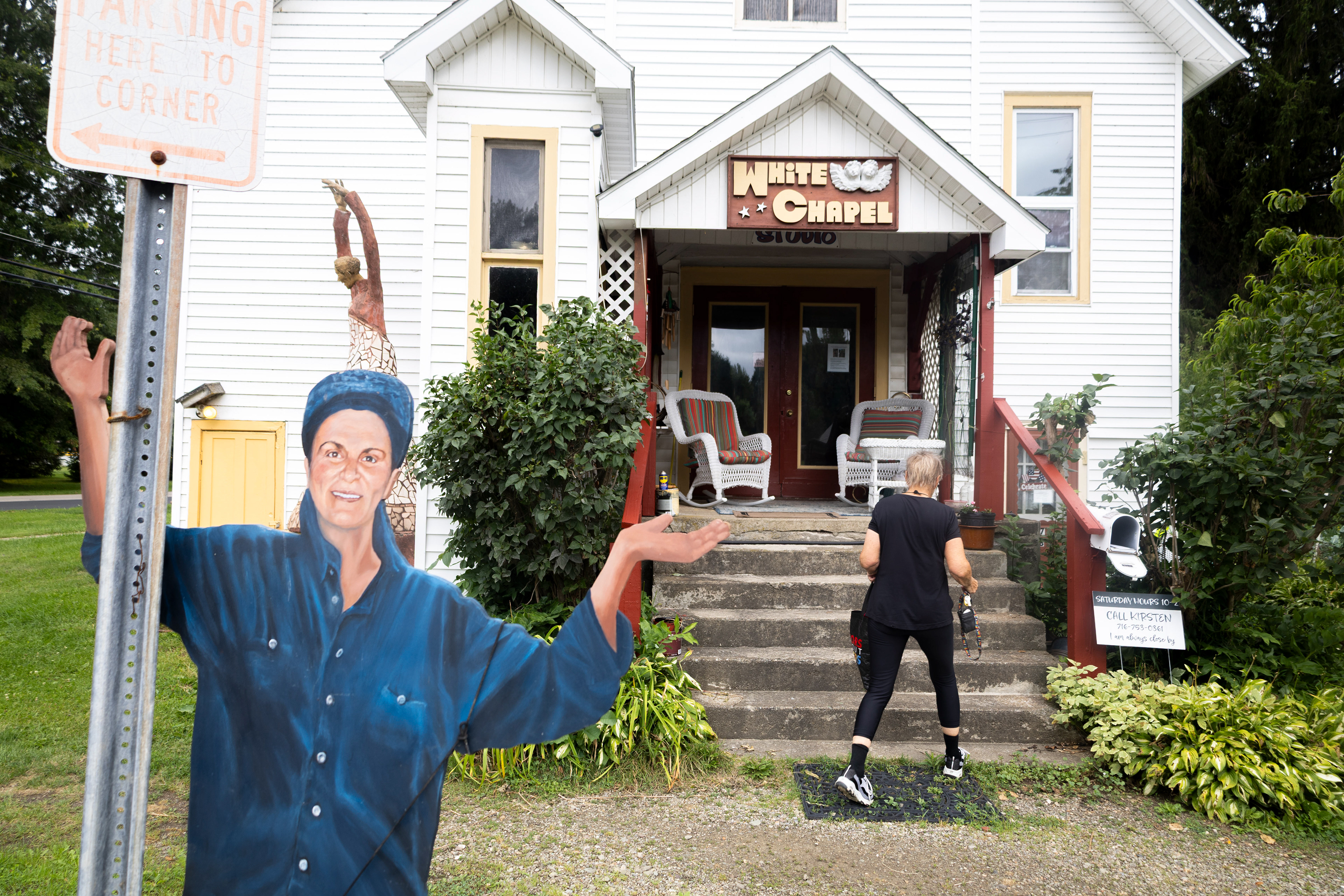 Artist Kirsten Engstrom enters her art studio and home 