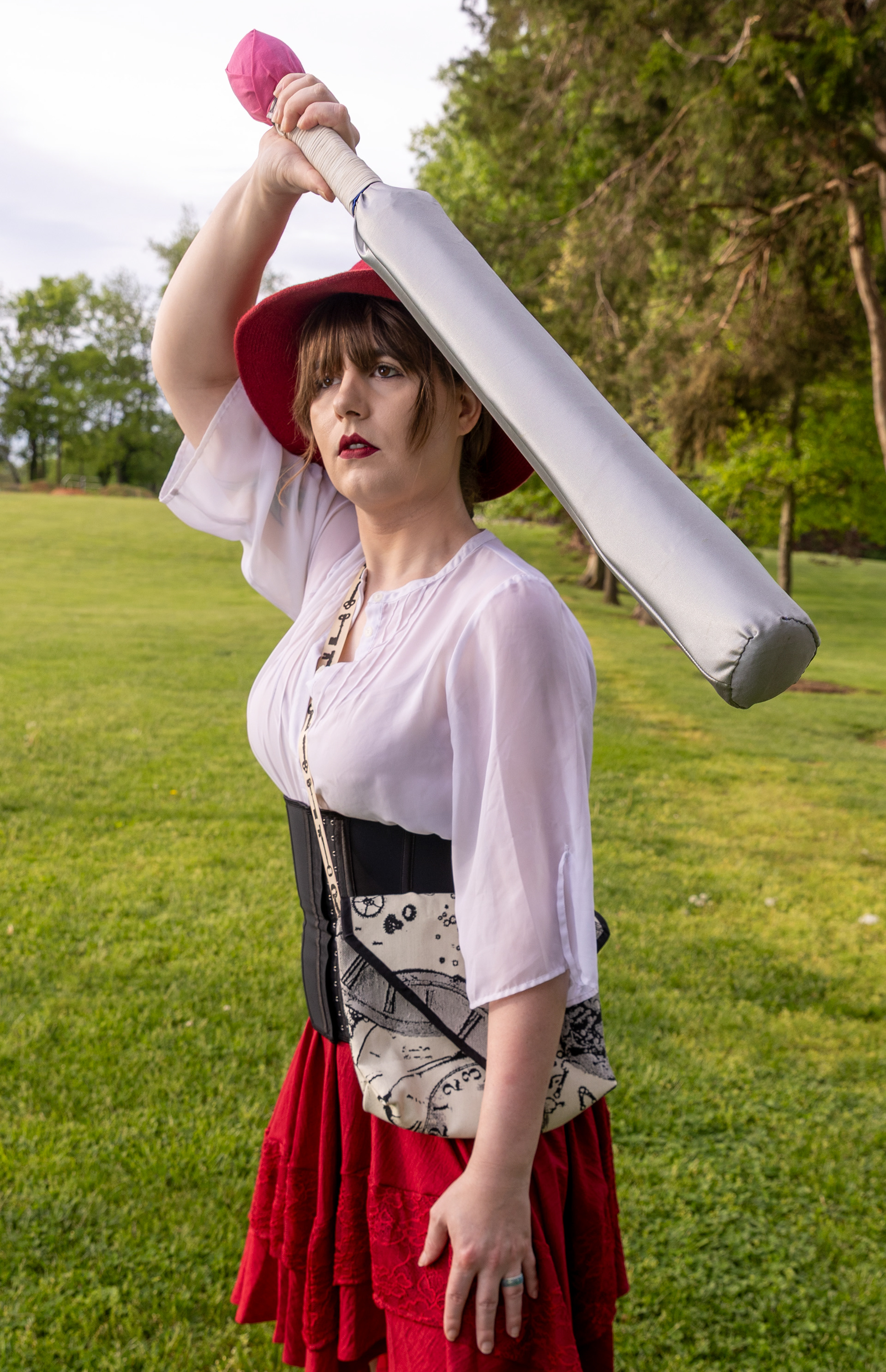 Edalyn Shaw cosplays as her LARPing character Enfina Clawthorne that she uses to participate in a sub brand of LARPing called Bellagarth. “I play the game for the roleplaying aspects which bring a little magic to reality, and the technical aspects of the combat. I also really enjoy the camaraderie and inclusiveness at the park,” Shaw said.