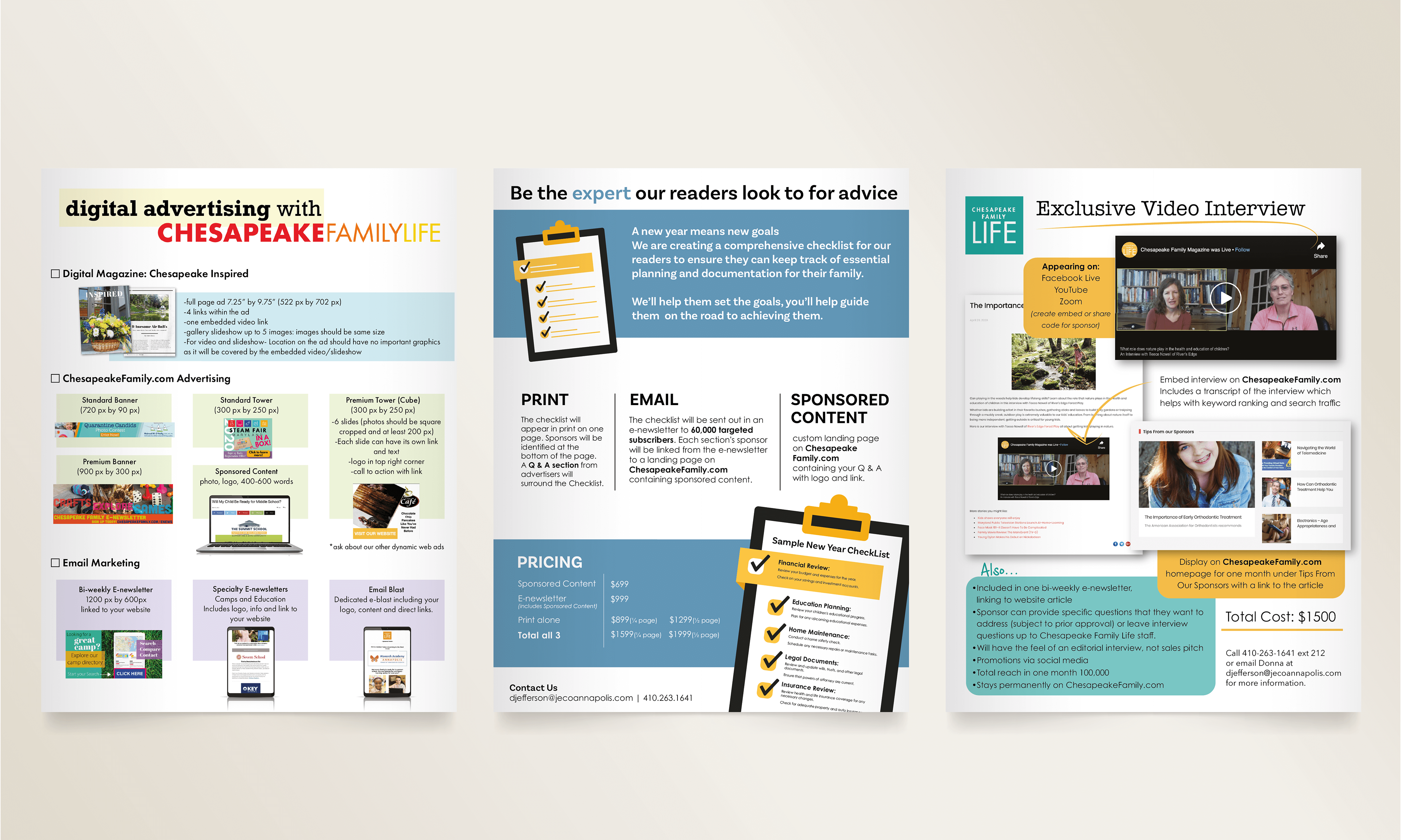 Business to business promotional material for general content