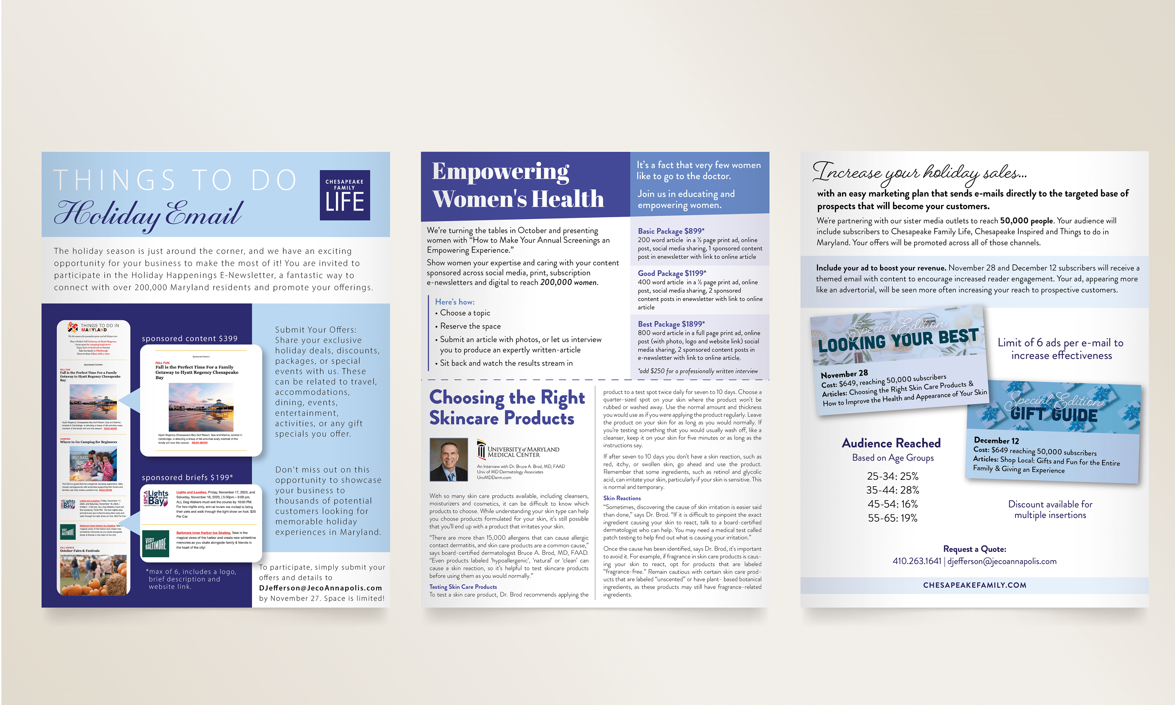 Marketing promotion to content specific businesses