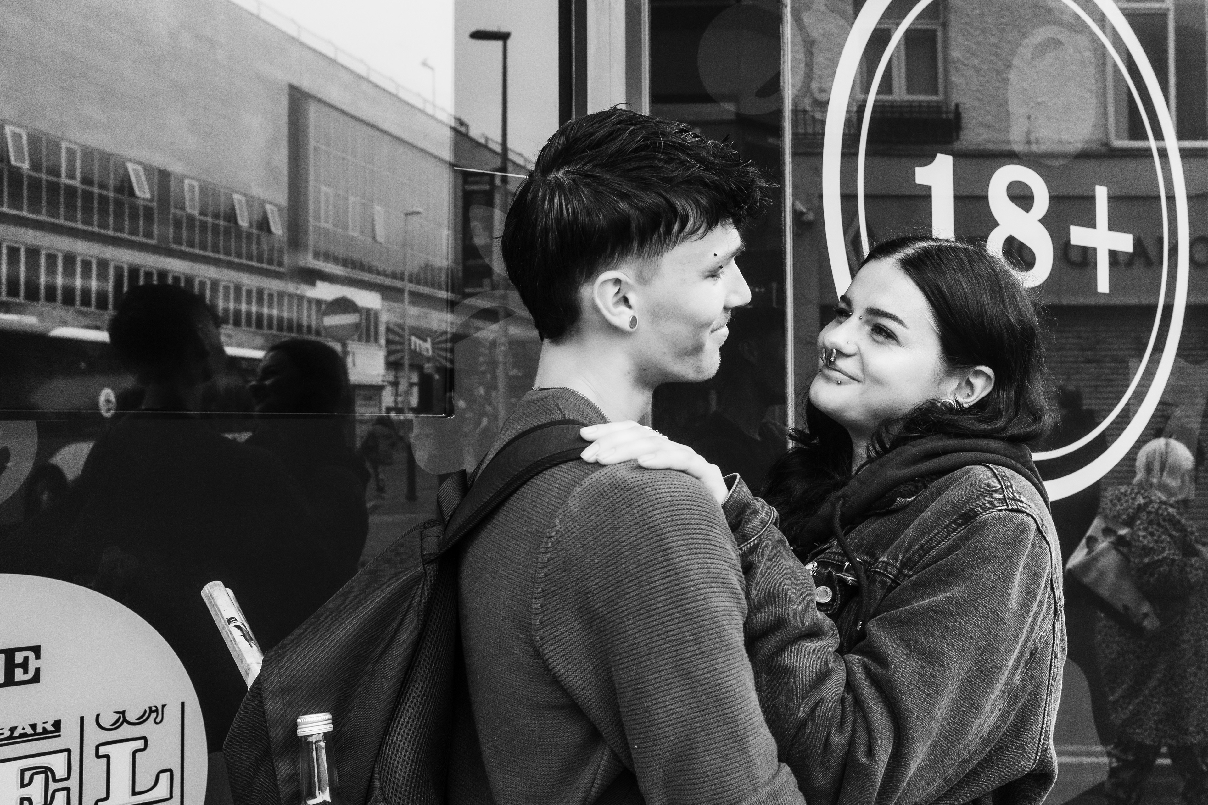 “We come here for the noise, but it ended up just being the two of us.” Outside The Reel Vegas, Thomas and Esme leaned into each other while the world rushed past. Blackpool’s noise and bustle seemed to fall away in that small space between them, as though the town existed just to frame their quiet moment.