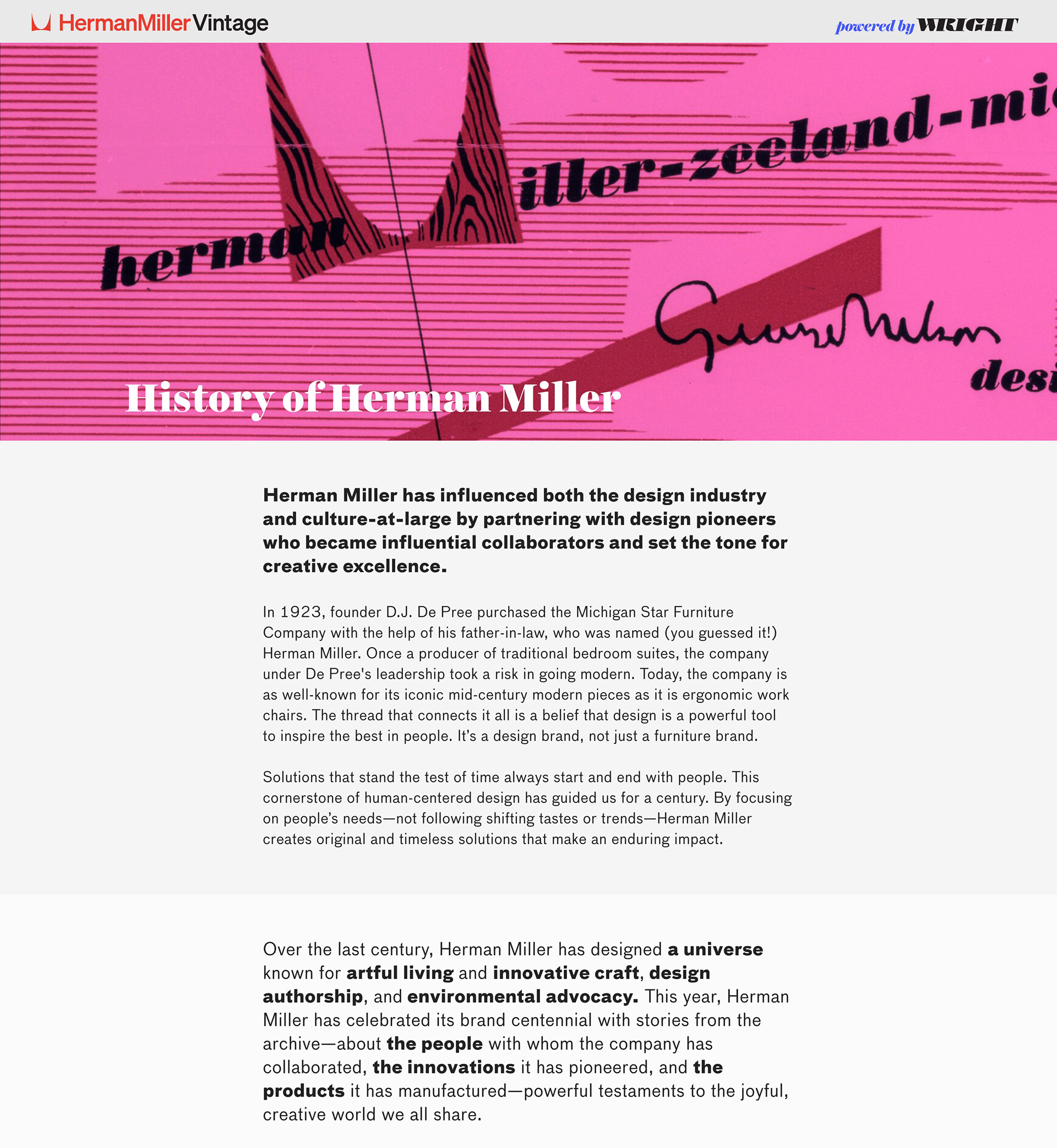 History of Herman Miller
