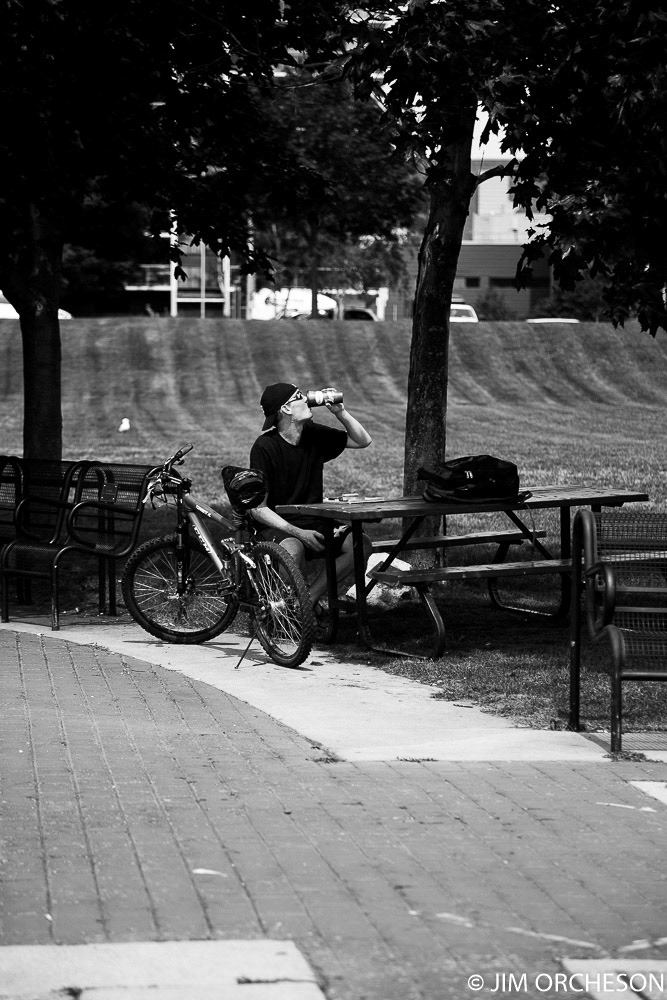 Coffee and a fag. Undoing the effects of the bicycle ride.
