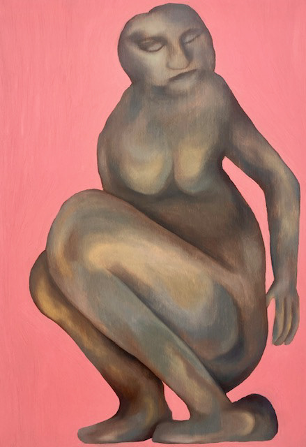 'Tiny Dancer' 2024, Oil on wooden panel, 29.7cm x 42cm