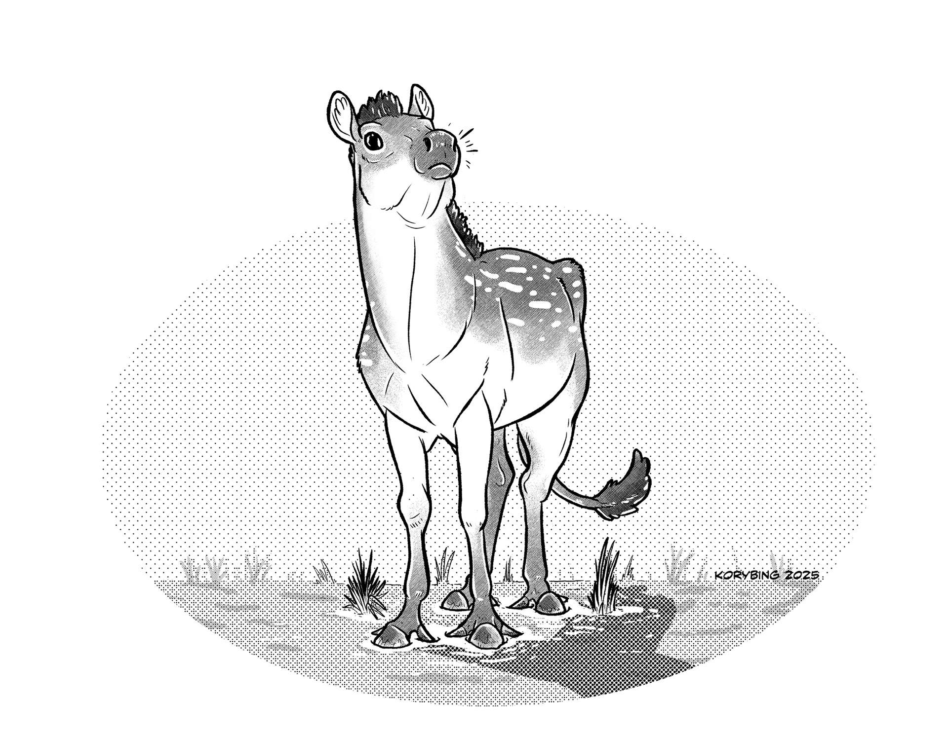 Mesohippus in a Swamp