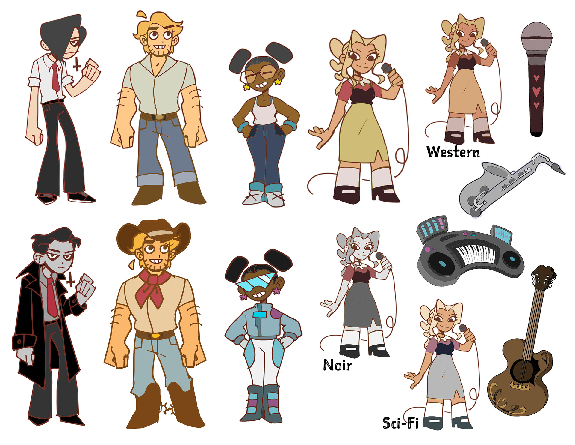 Color Designs (Original Character Design done by Simon Case)