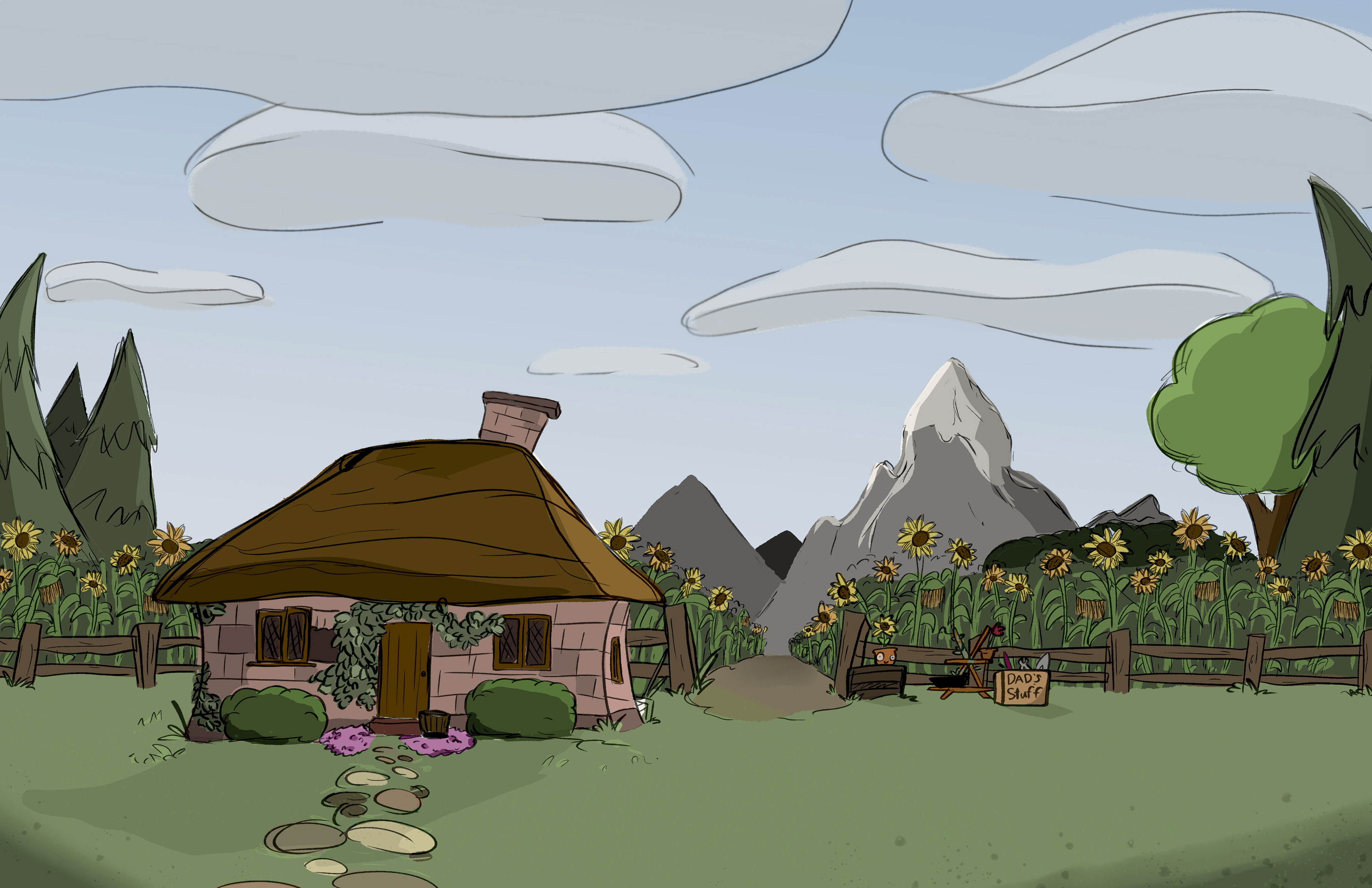 Kids House Background Concept