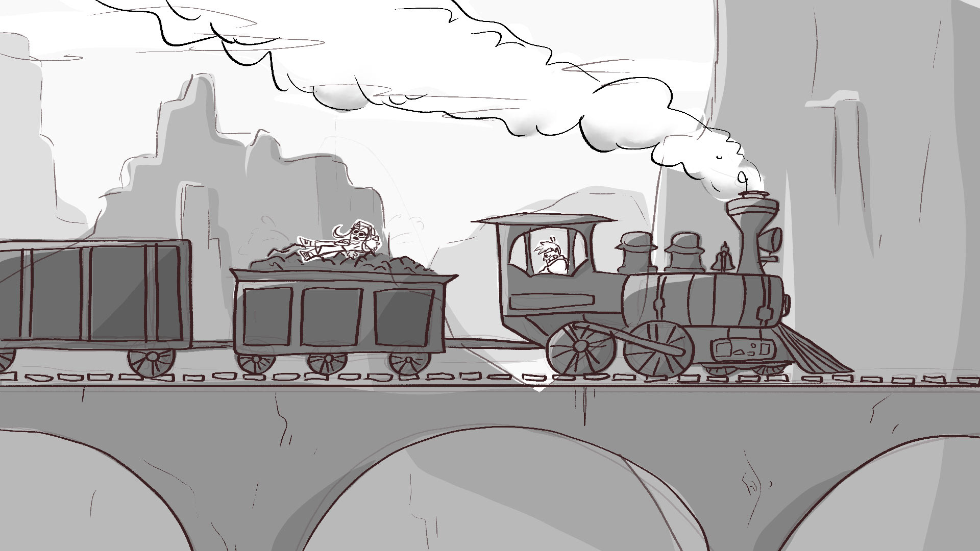 Train Background Concept