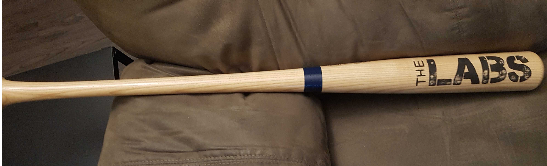 Client Photo with Logo on Bat