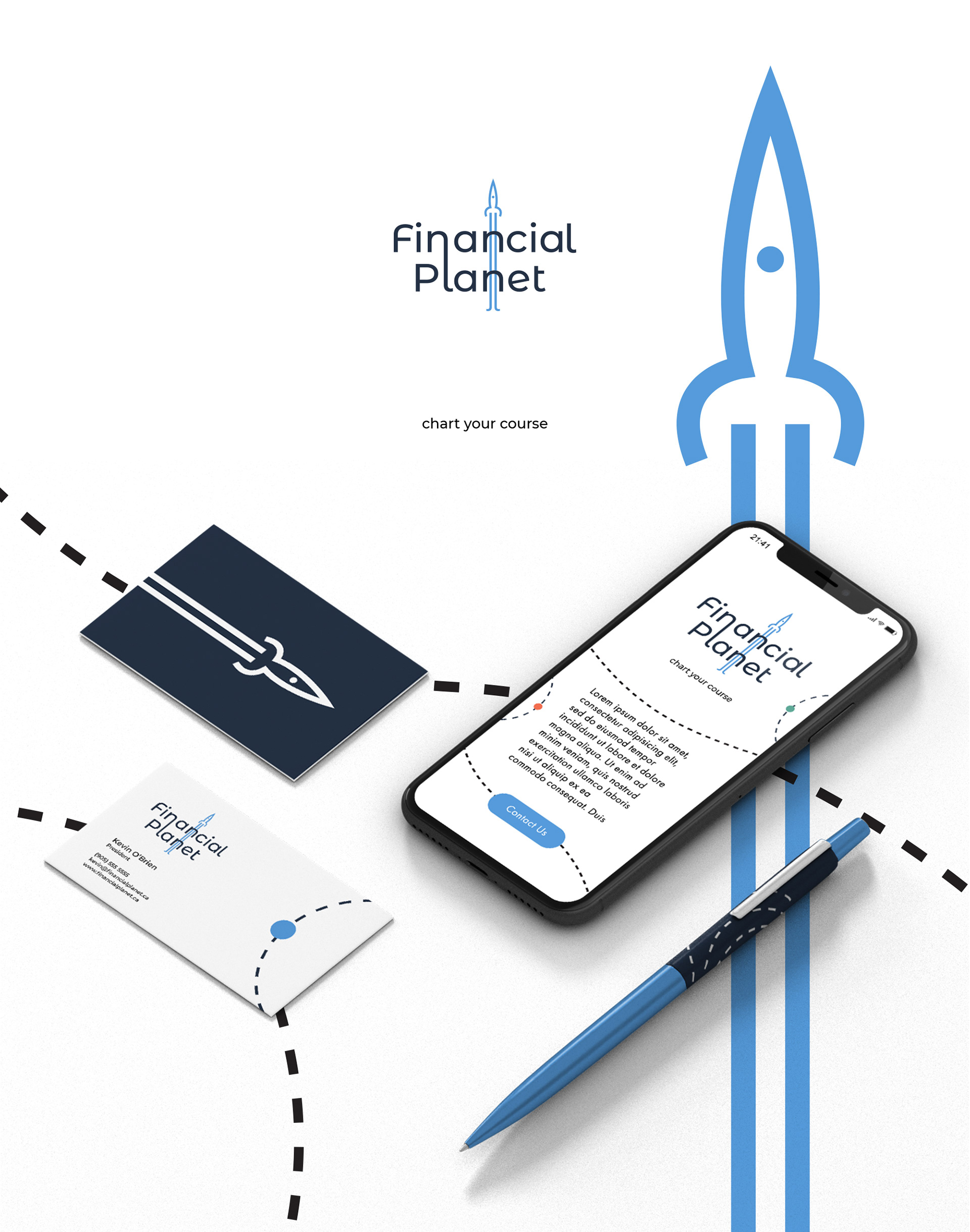 Financial Planet Unused Brand Concept