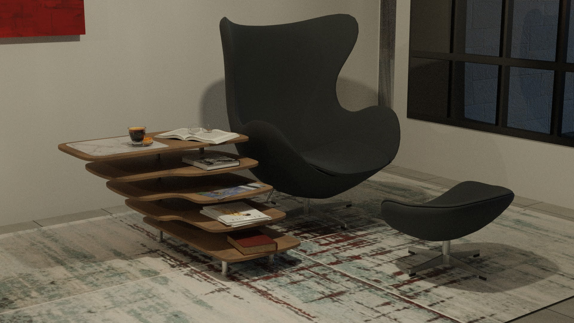 Original Table Render Done in Blender using Blenderkit Assets