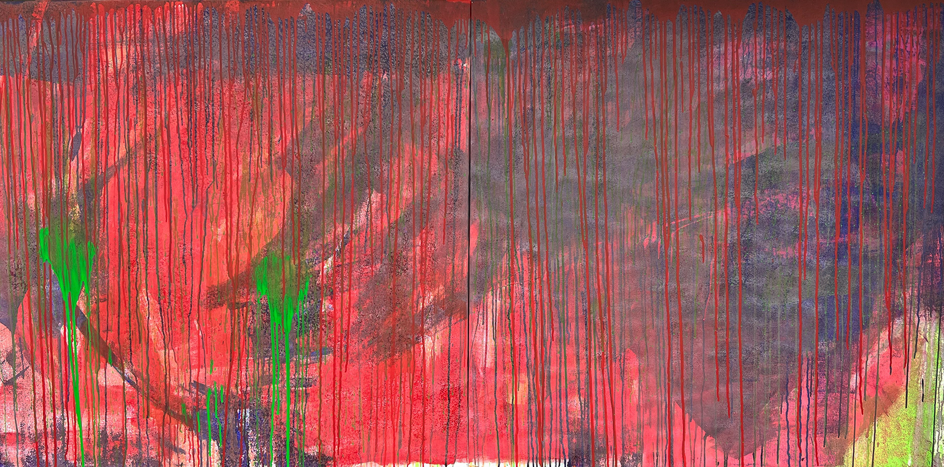 Untitled_3, acrylic on canvas, 48 x 96 inches, 2021