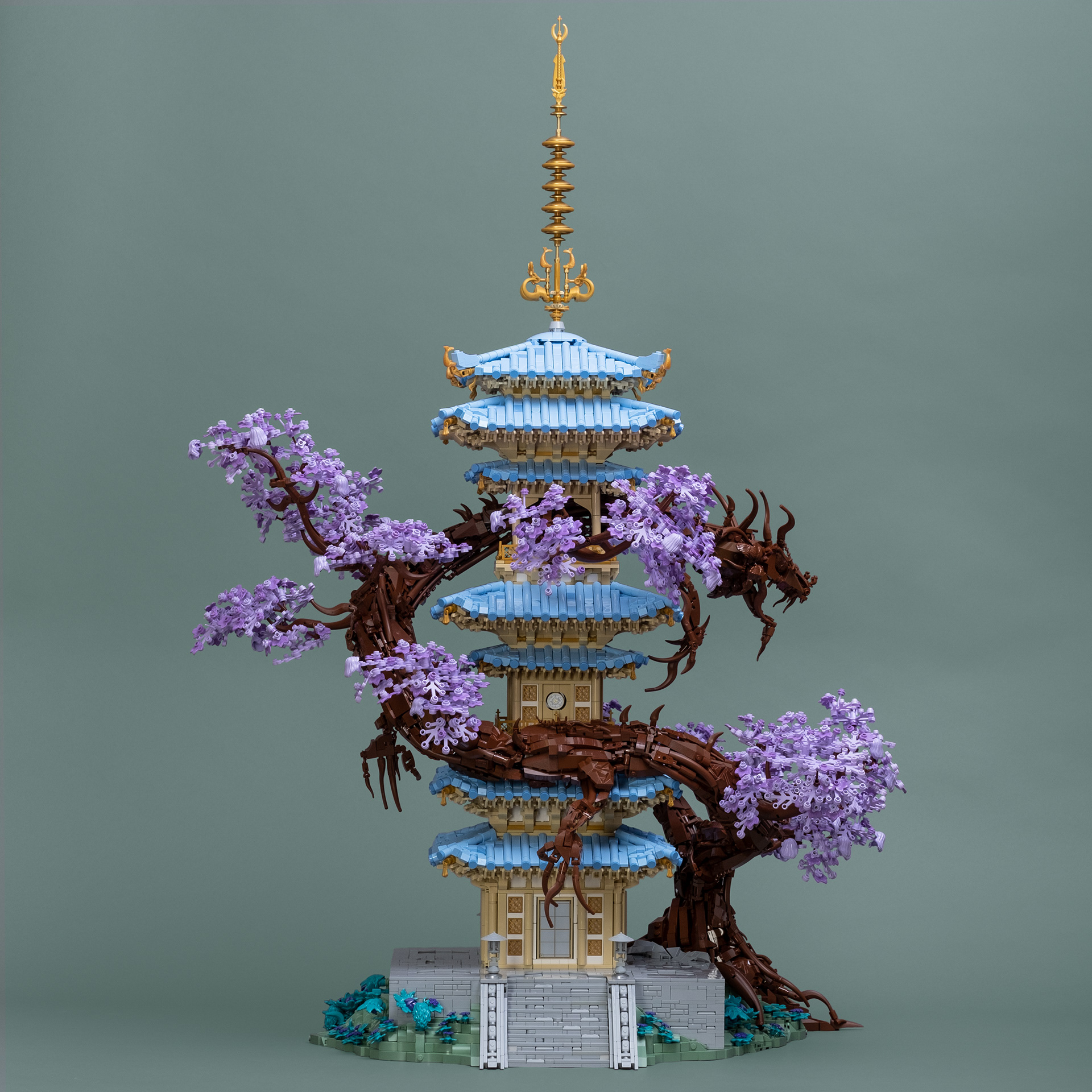 Minecraft: How To Build a Simple Cherry Blossom Pagoda 