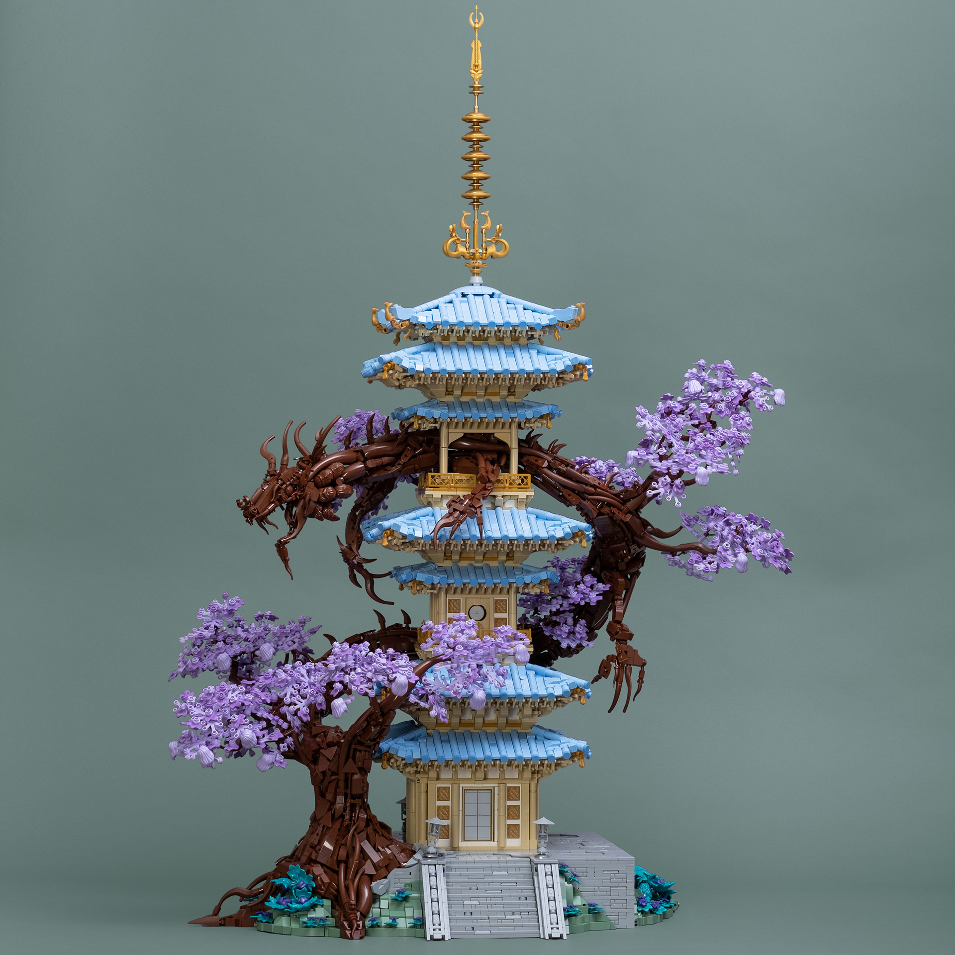 Minecraft: How To Build a Simple Cherry Blossom Pagoda 