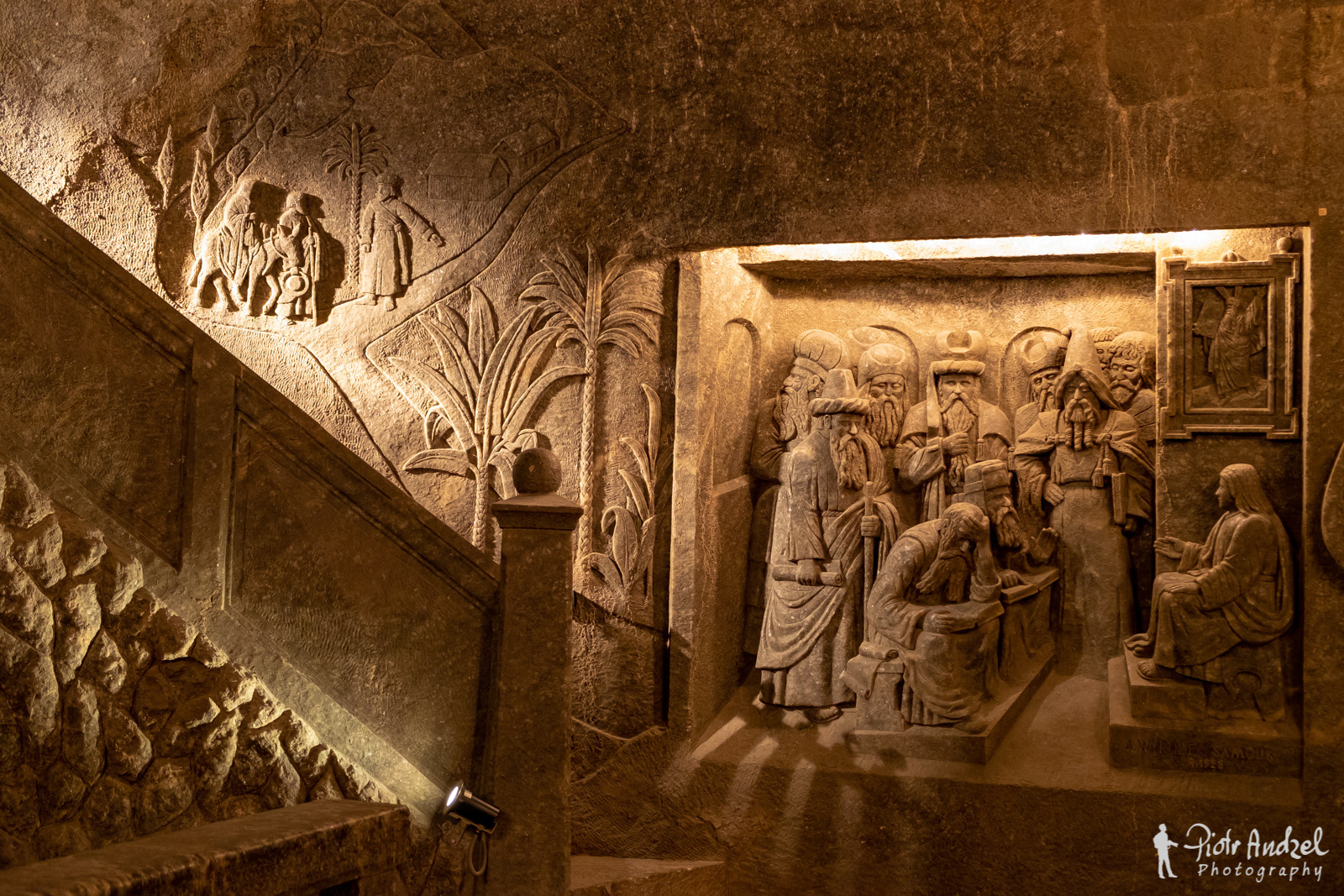 Fresco in Wieliczka Salt Mine
