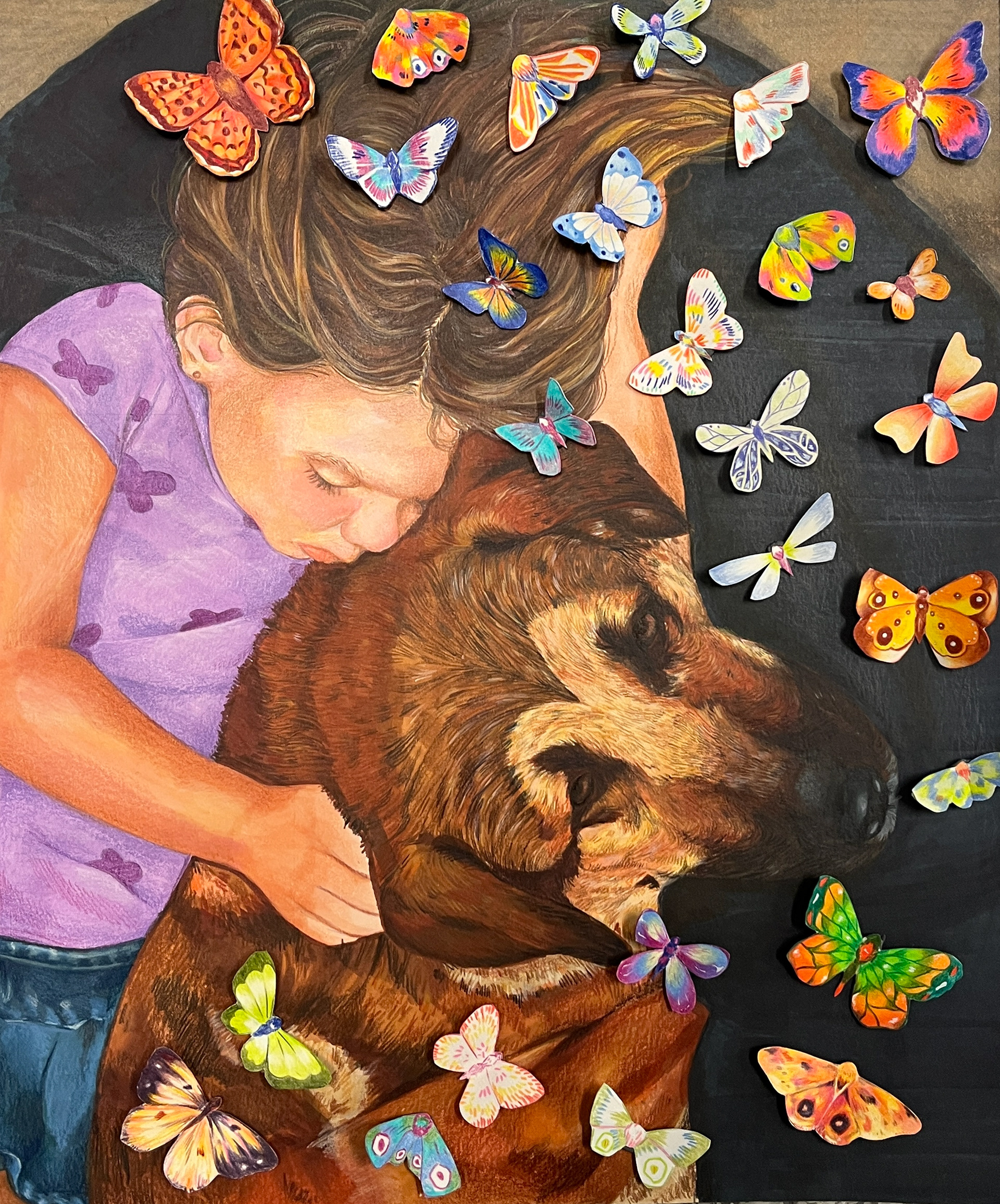 Self Portrait with my late dog, Max