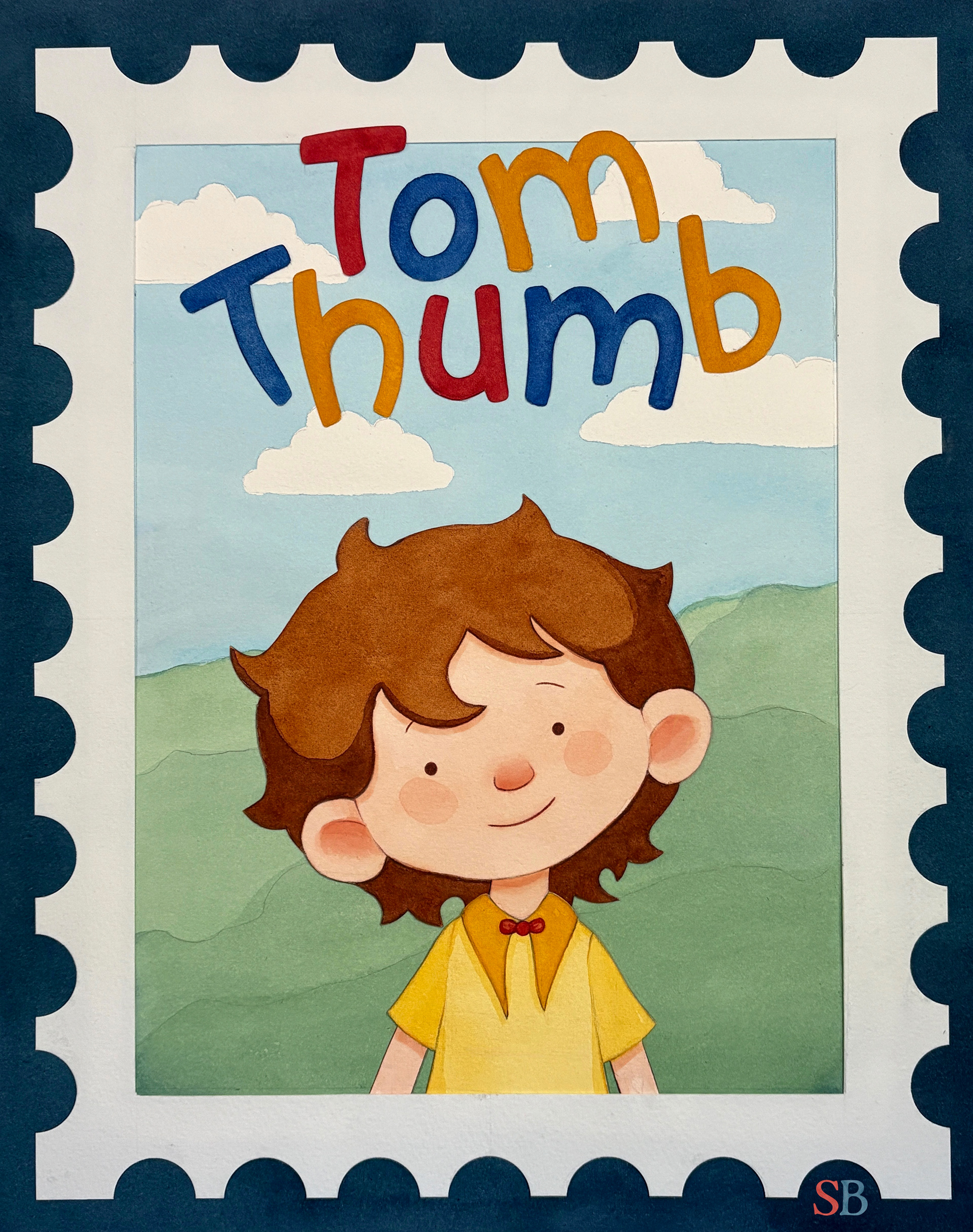 "Tom Thumb"- Book Cover - Watercolor