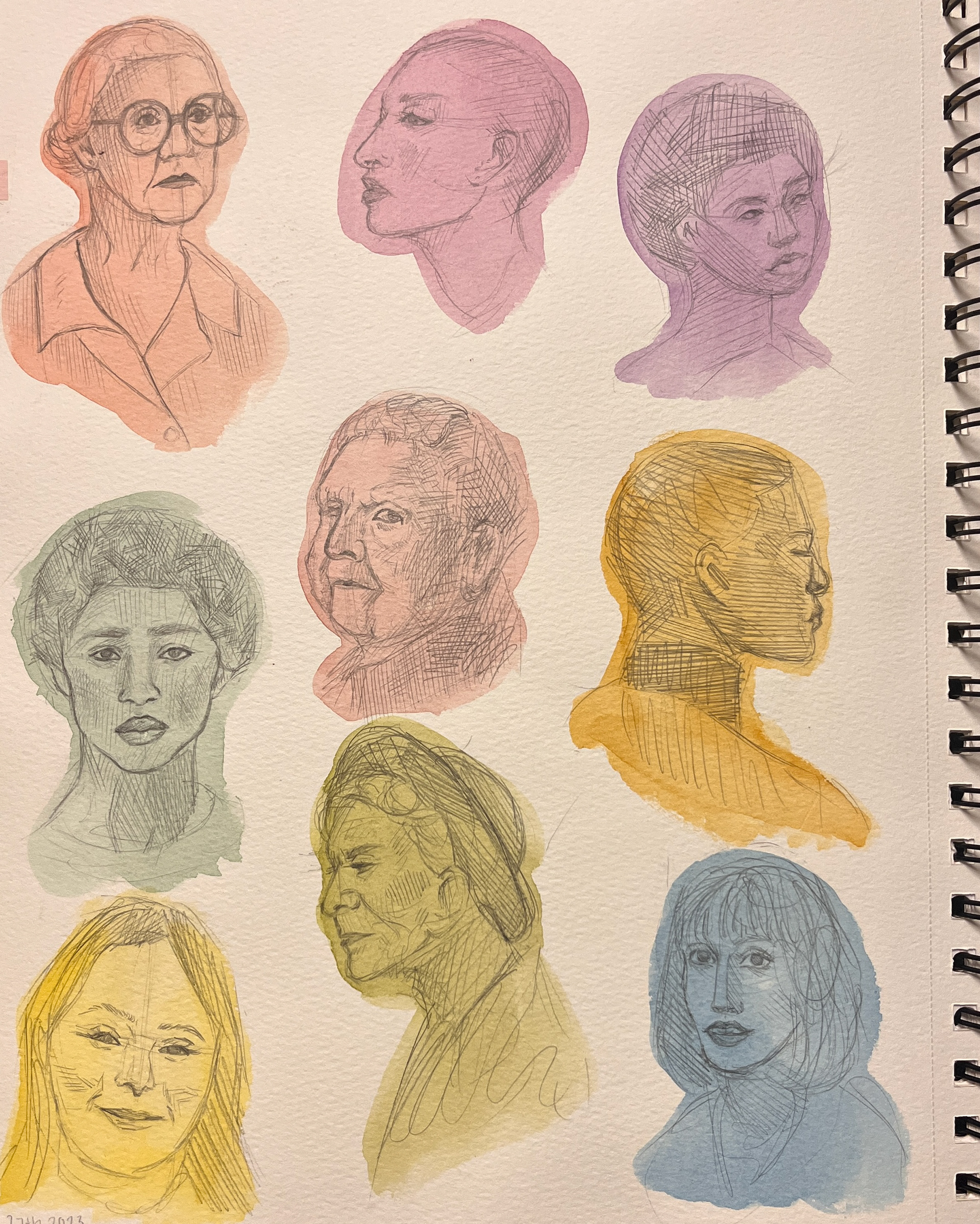 Medium: Watercolor on Graphite