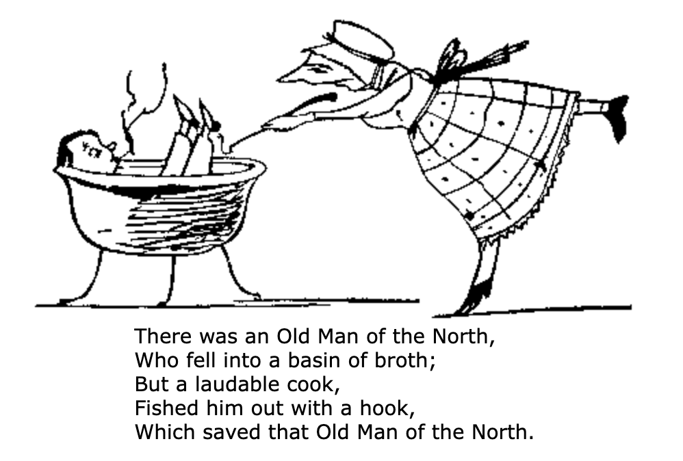 Original Spot Illustration and Limerick by Edward Lear