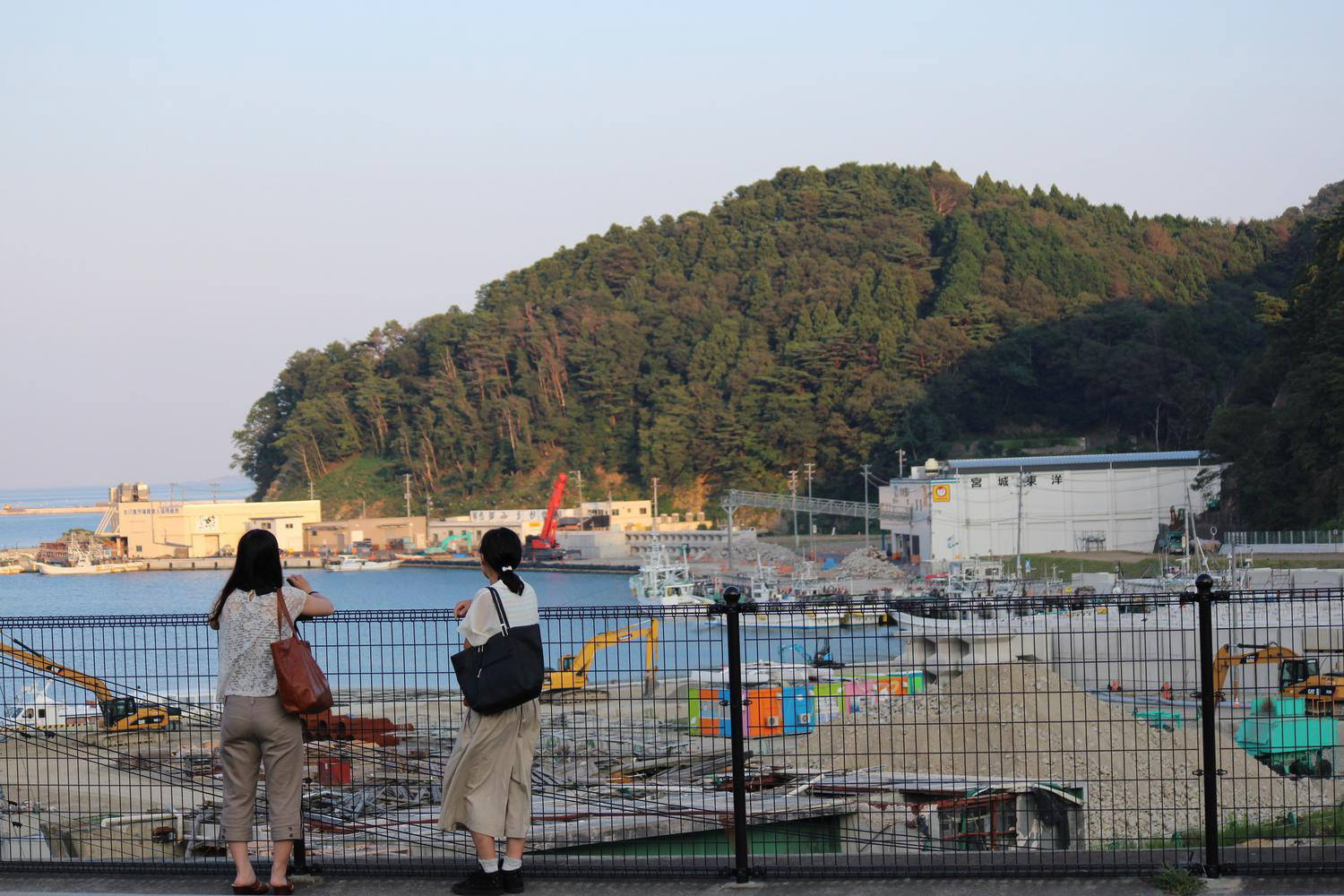 被災した女川の風景