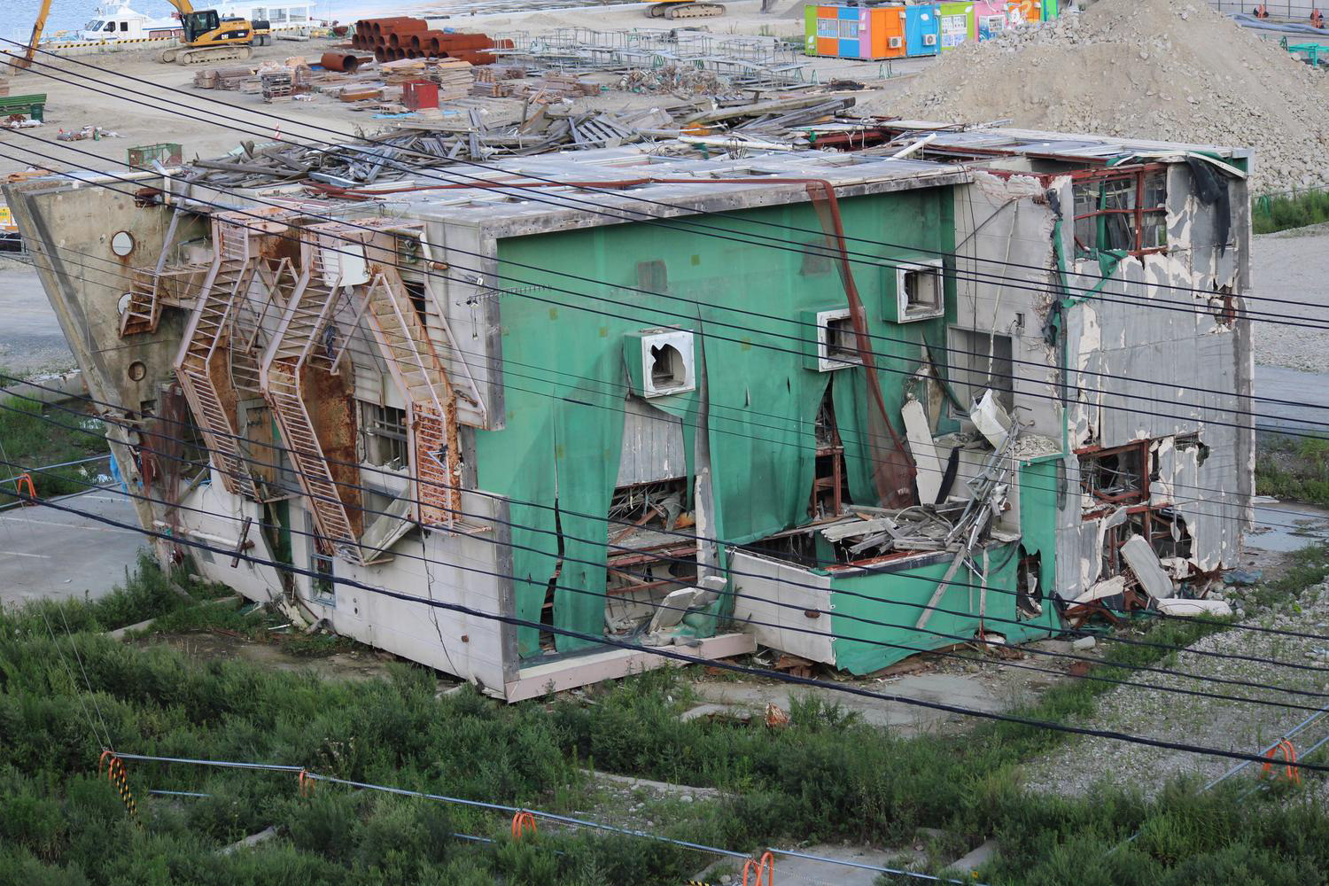 被災した女川の風景