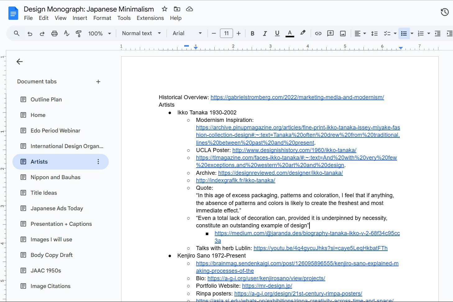 Documenting Research