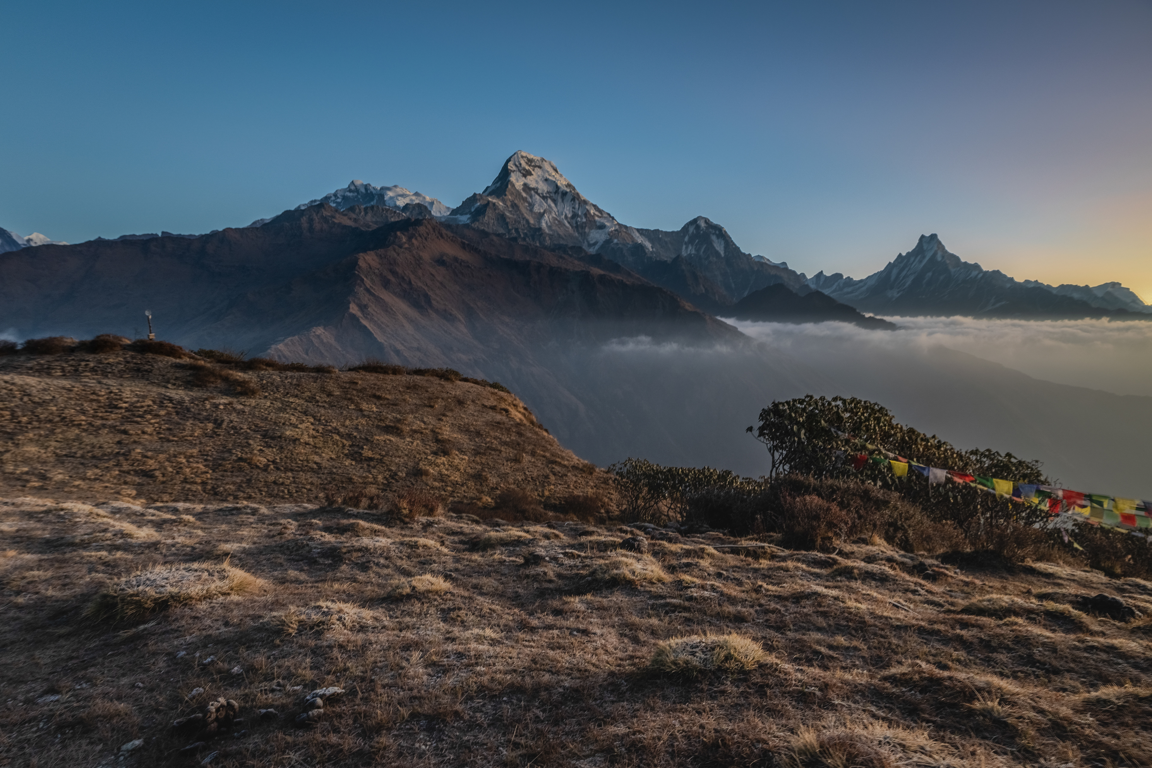 Annapurna South and Machapuchare (22,943 ft)