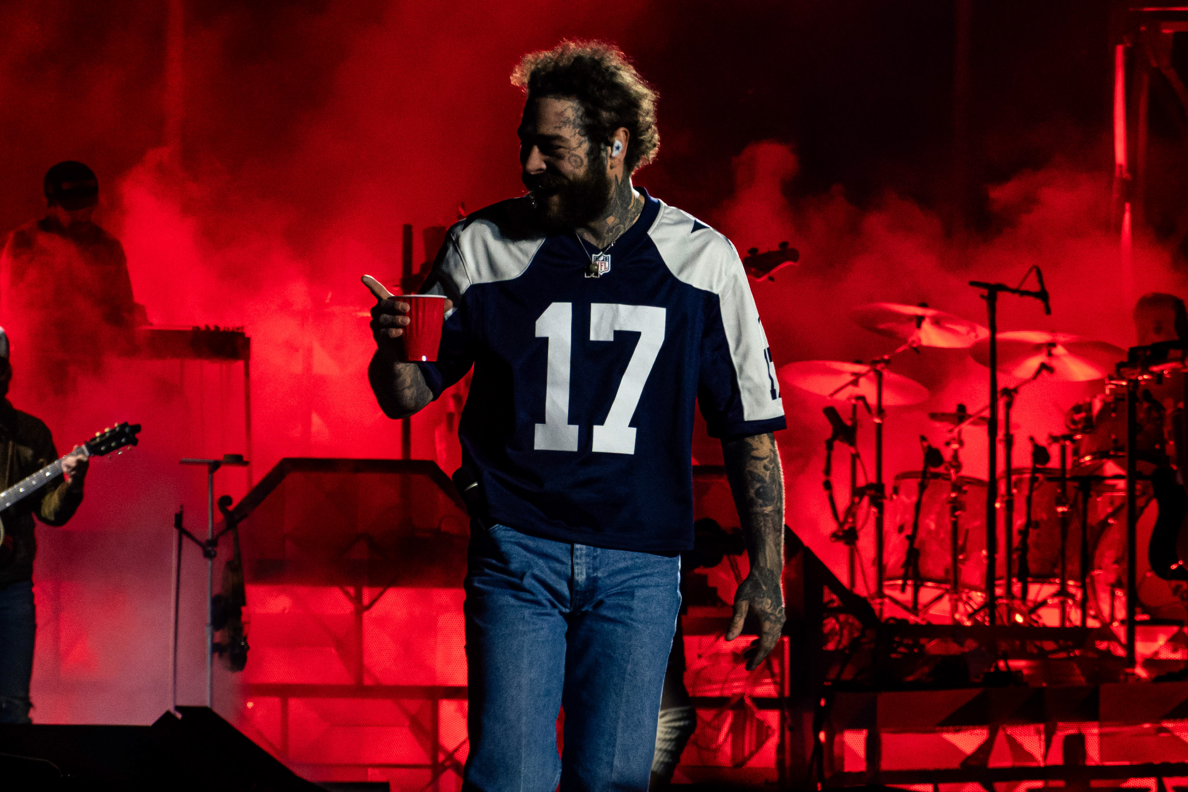 Post Malone performing live at London Tottenham Stadium – concert photography by Riot Visuals