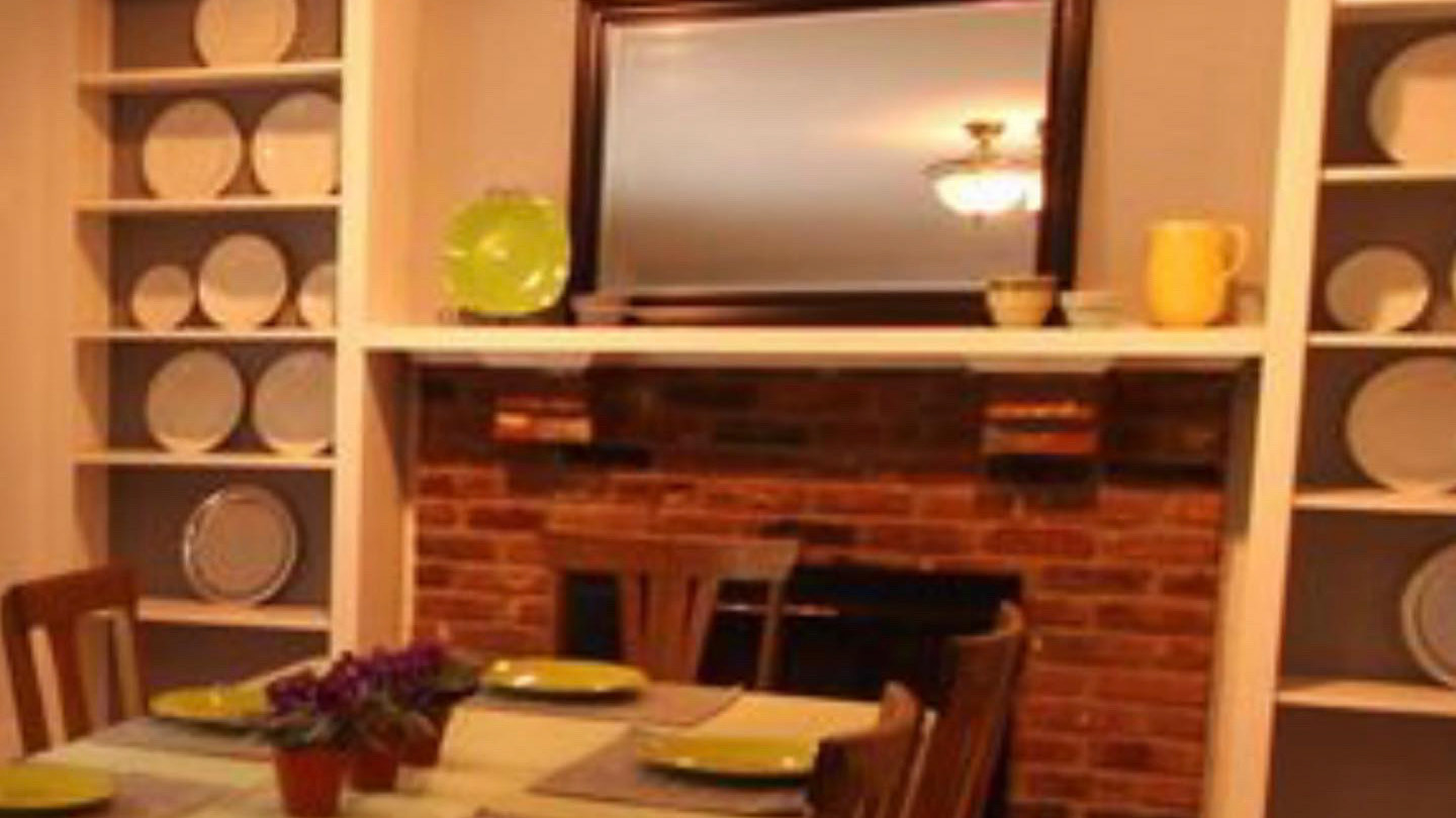 Fireplace before