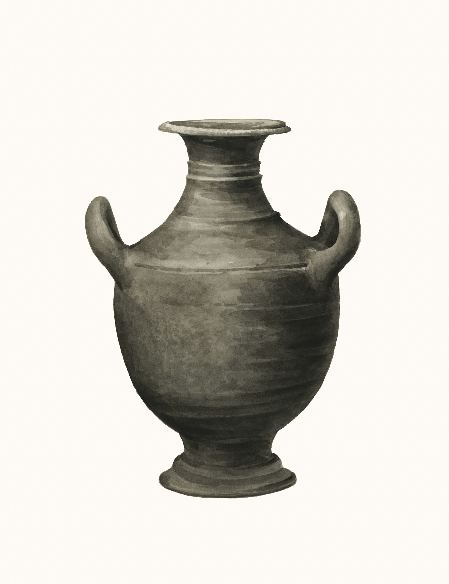Plain terracotta amphora