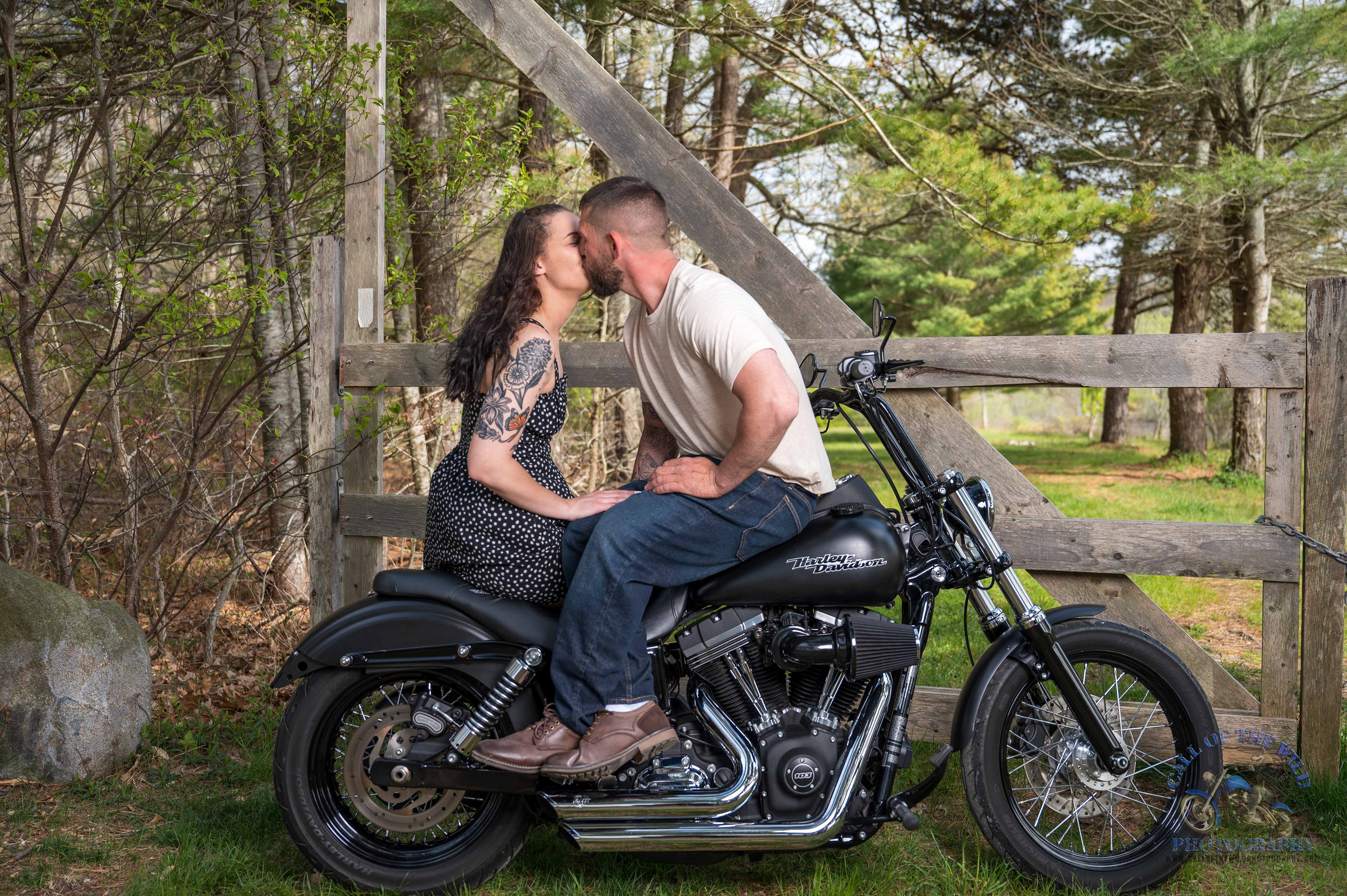 Marthas Vineyard Engagement Harley