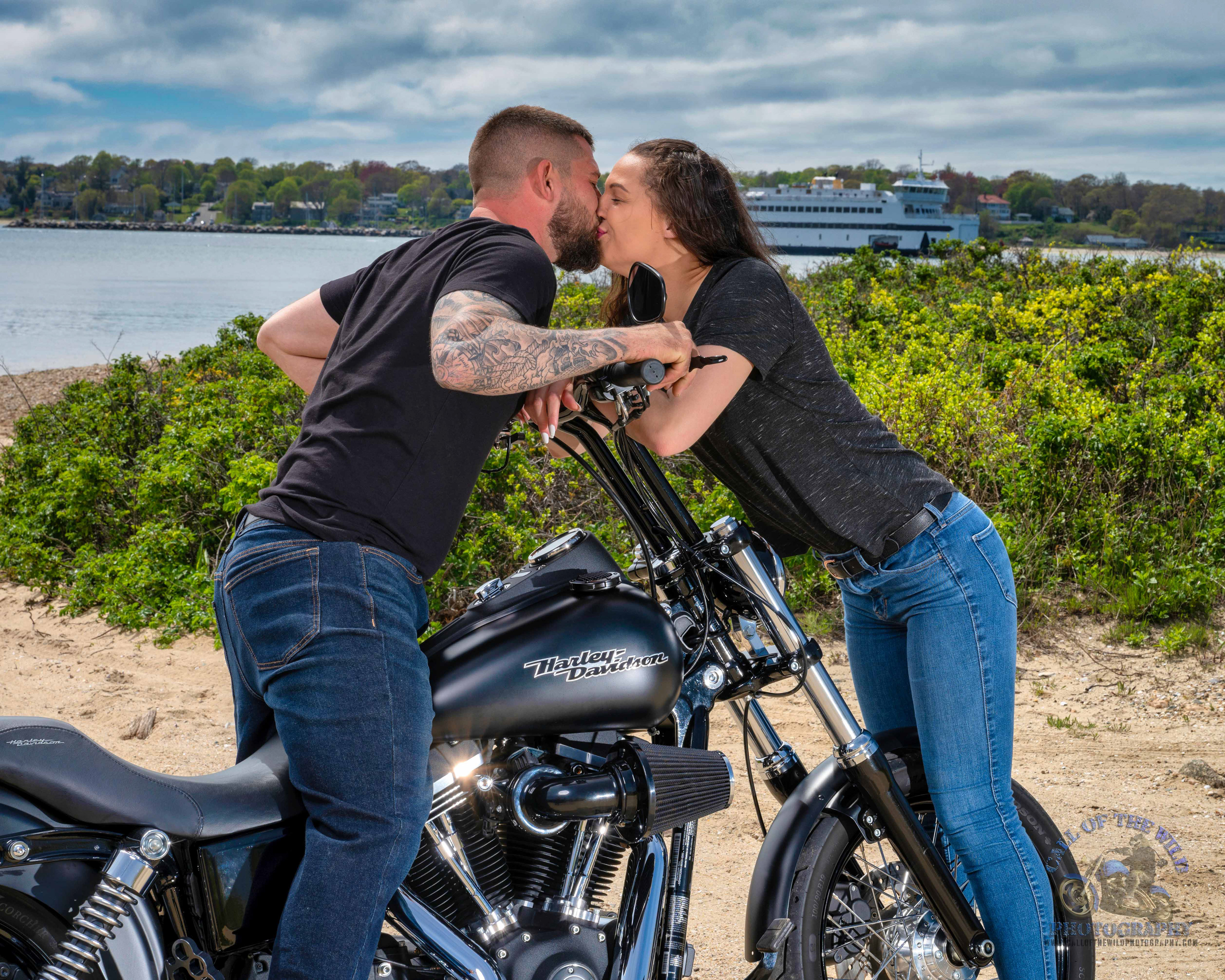 Marthas Vineyard Engagement Harley