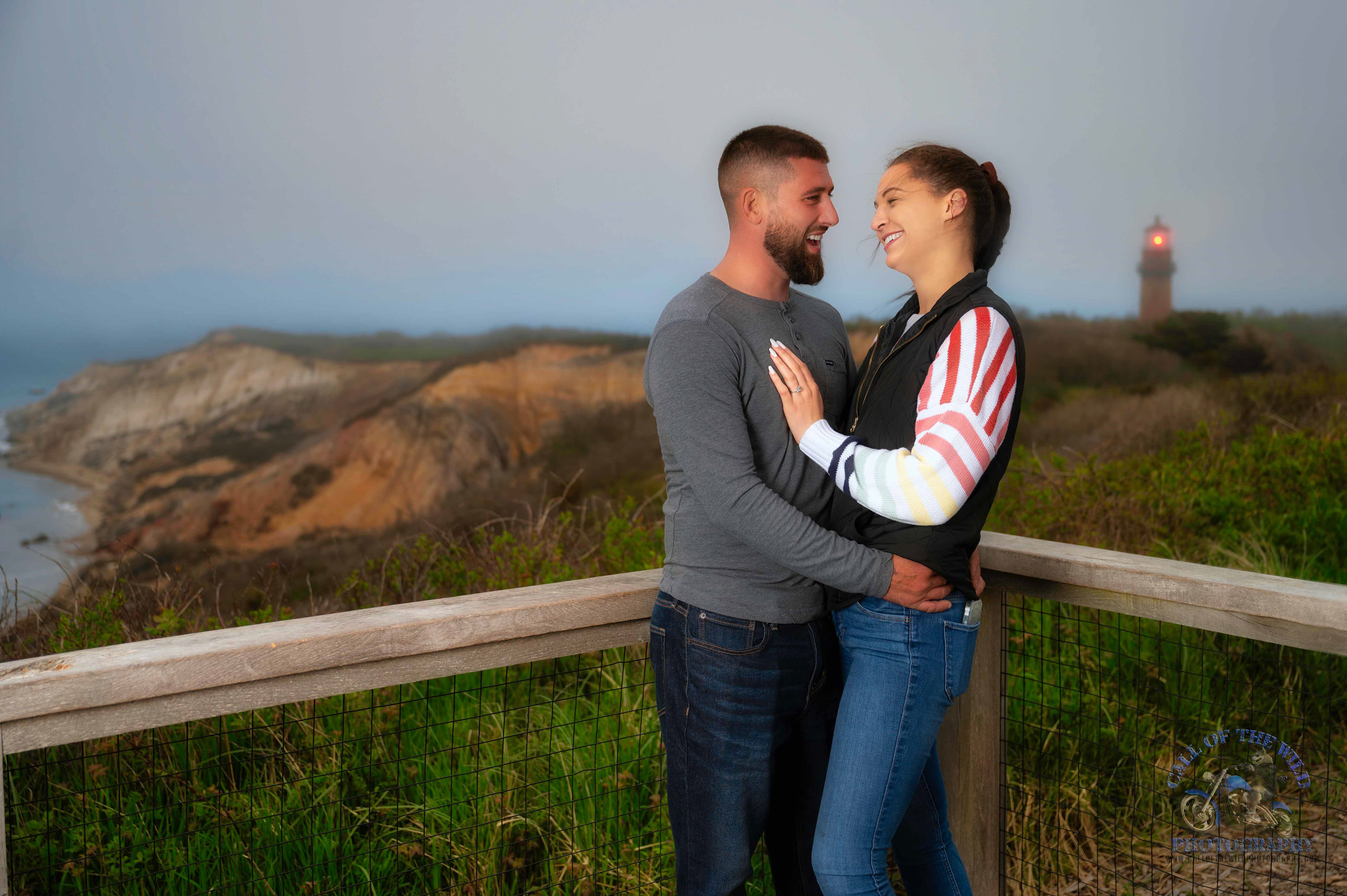 Marthas Vineyard Aquinnah Engagement gay head light